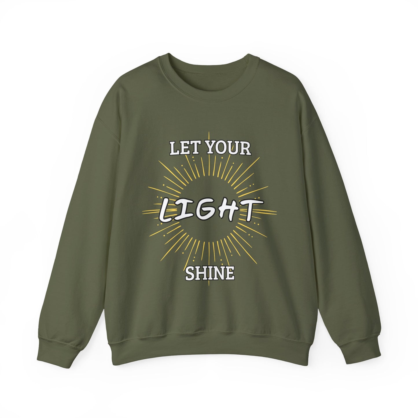 “Let Your Light Shine” Crewneck Sweatshirt – Cozy and Inspirational Religious Apparel