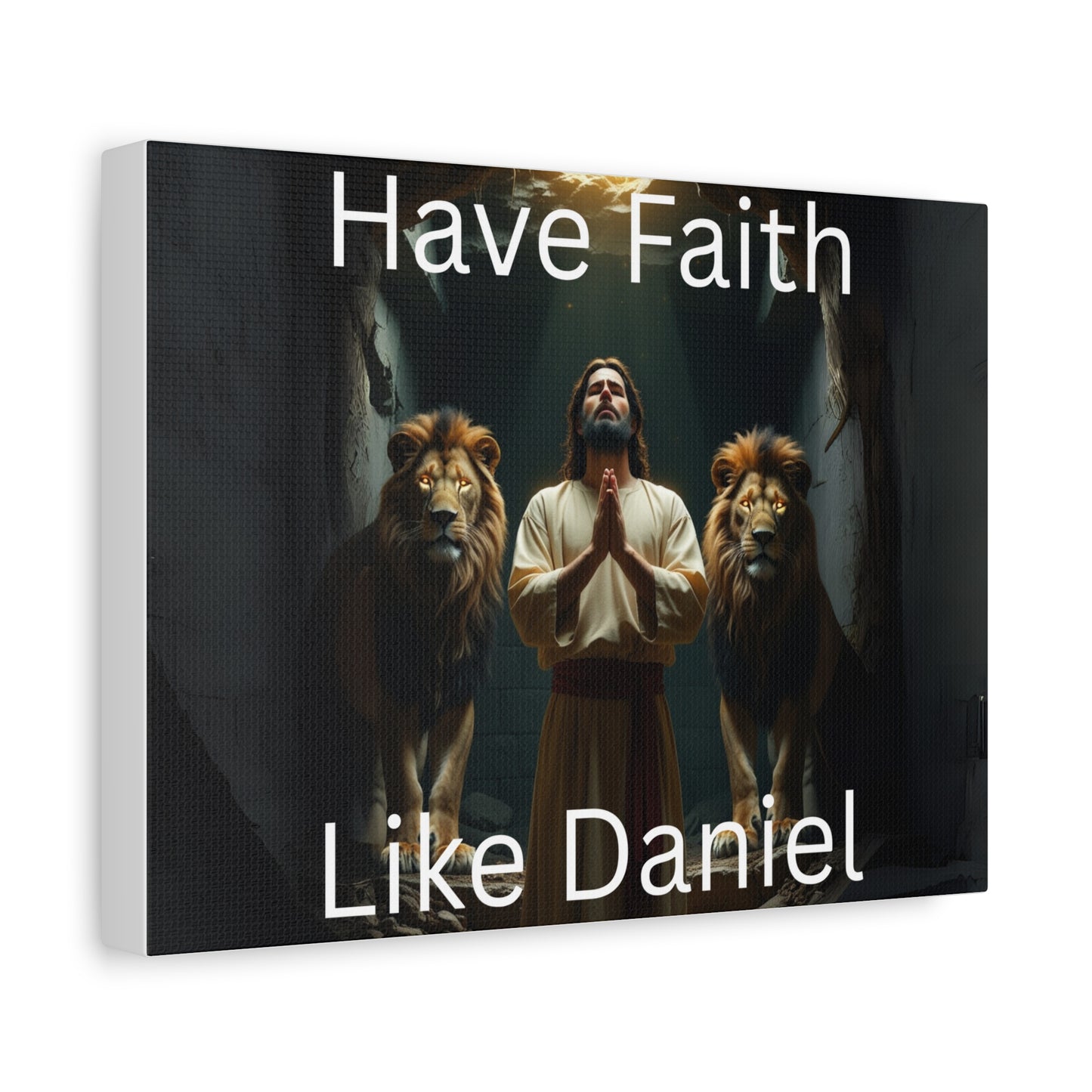 Inspirational Christian Wall Art - "Have Faith Like Daniel" Matte Canvas