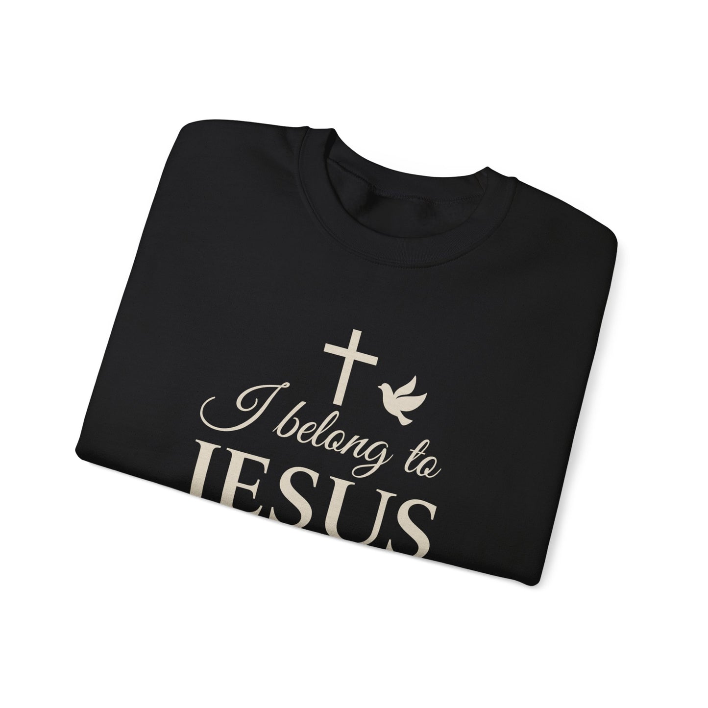 “I Belong to Jesus” Crewneck Sweatshirt – Cozy Religious Apparel for Everyday Faith