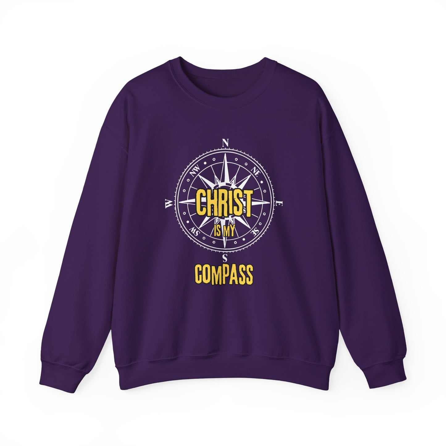“Christ is My Compass” Crewneck Religious Sweatshirt – Faith and Comfort Combined