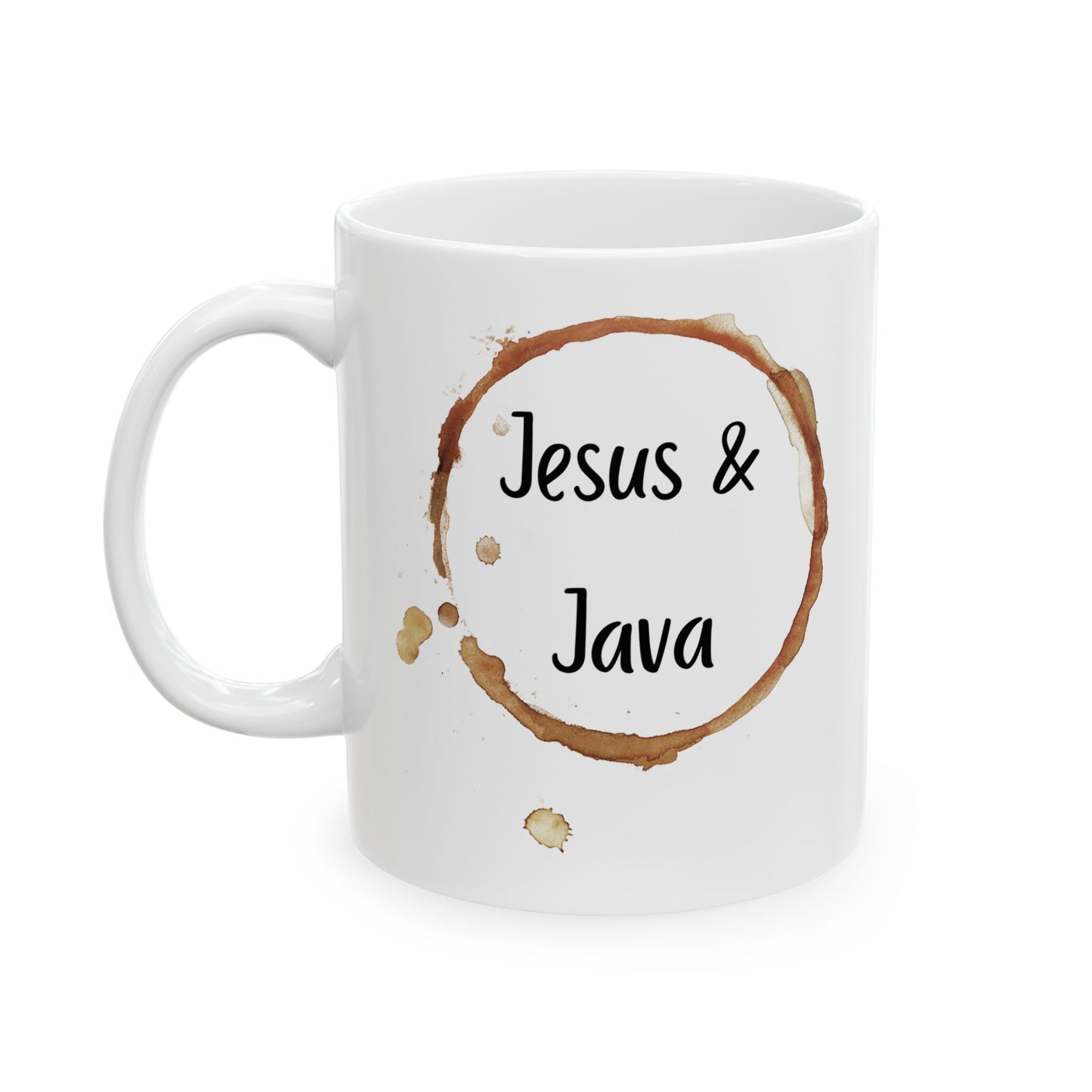 Coffee Mug - "Jesus & Java" Coffee Lovers Christian Ceramic Mug for Home & Office