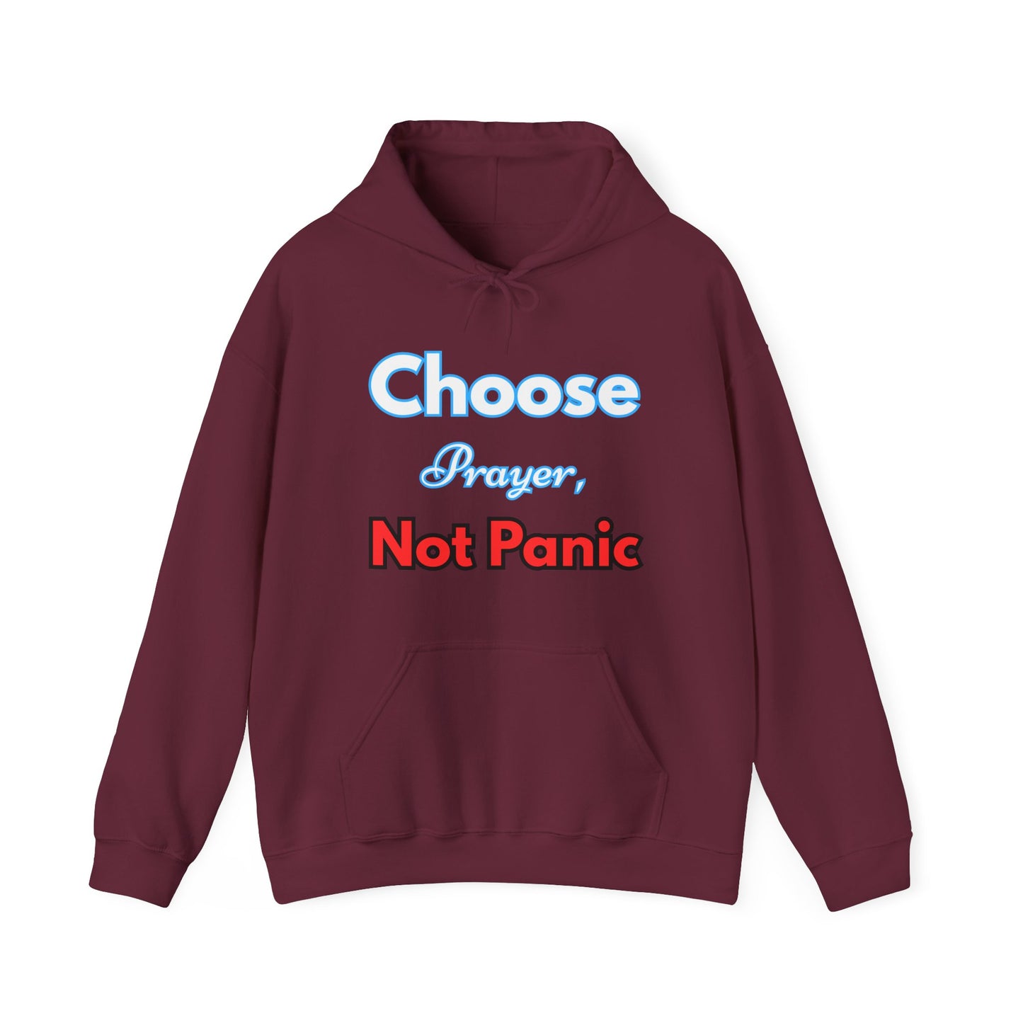 “Choose Prayer, Not Panic” Religious Hoodie – Faith-Based Unisex Pullover