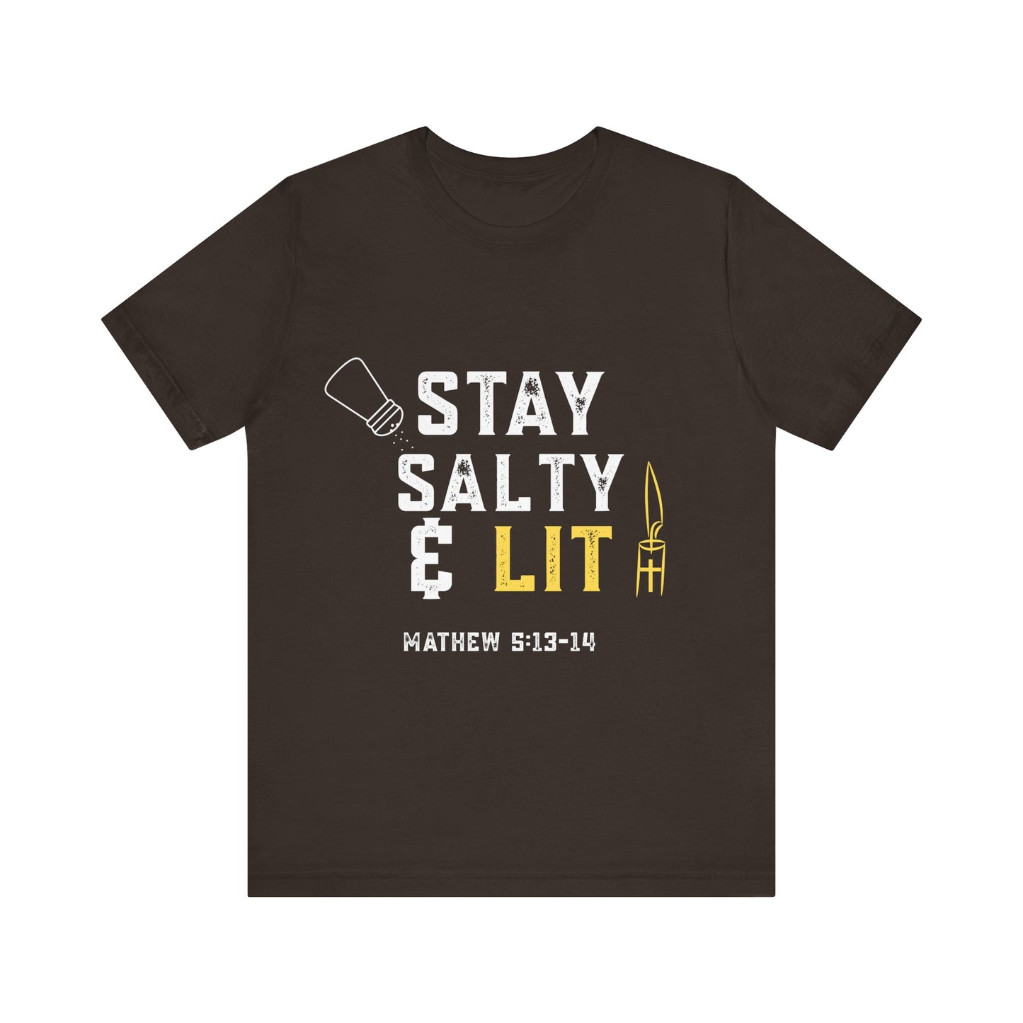 “Stay Salty & Lit” Religious T-Shirt – Bold Faith with a Biblical Twist