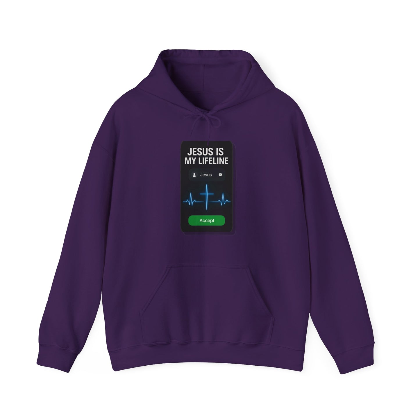 “Jesus Is My Lifeline” Religious Hoodie – Unisex Pullover for Daily Encouragement