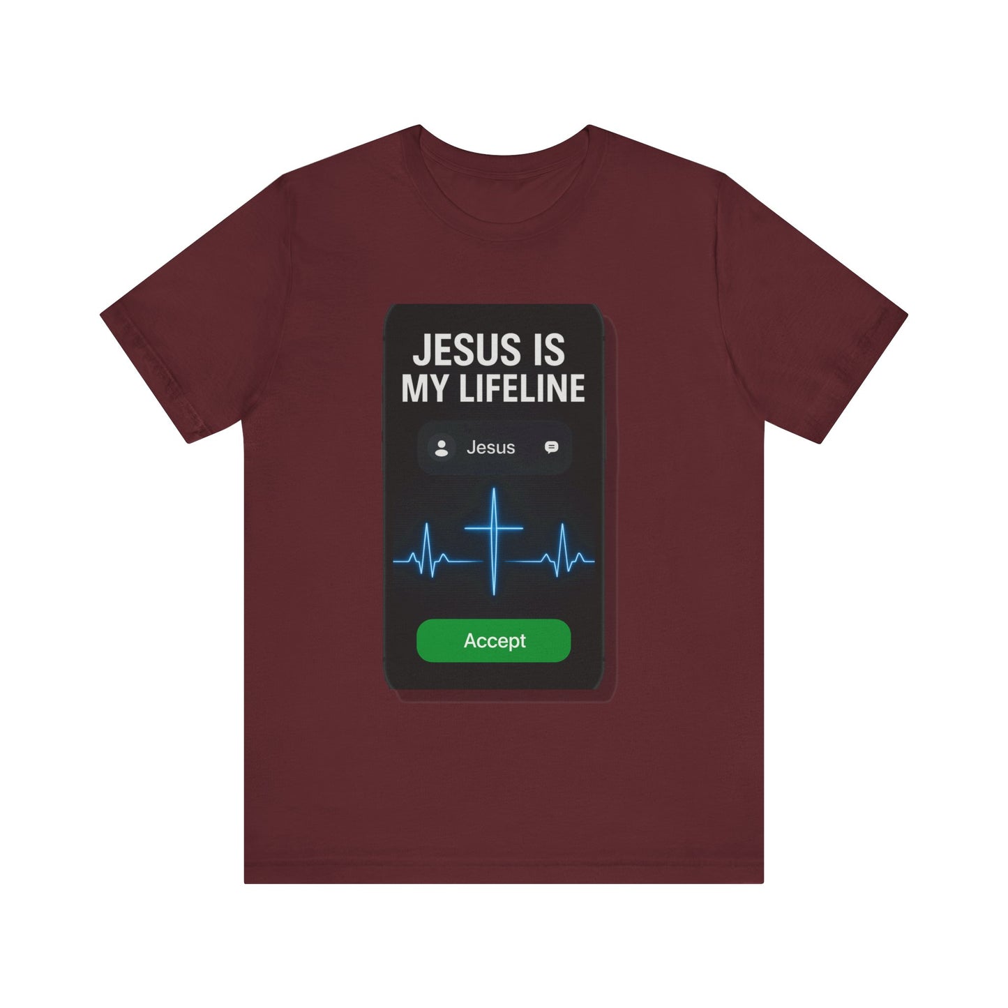 “Jesus Is My Lifeline” Religious T-Shirt – Faith-Filled Message of Hope