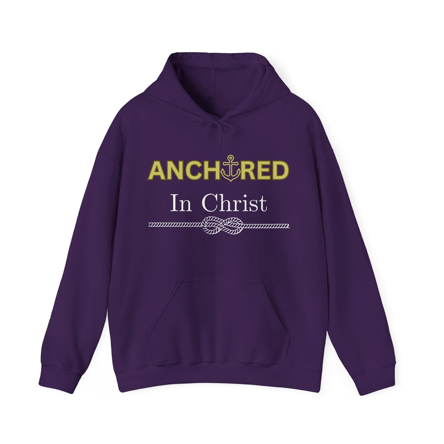 “Anchored in Christ” Christian Hoodie – Unisex Pullover for Bold Faith and Daily Comfort