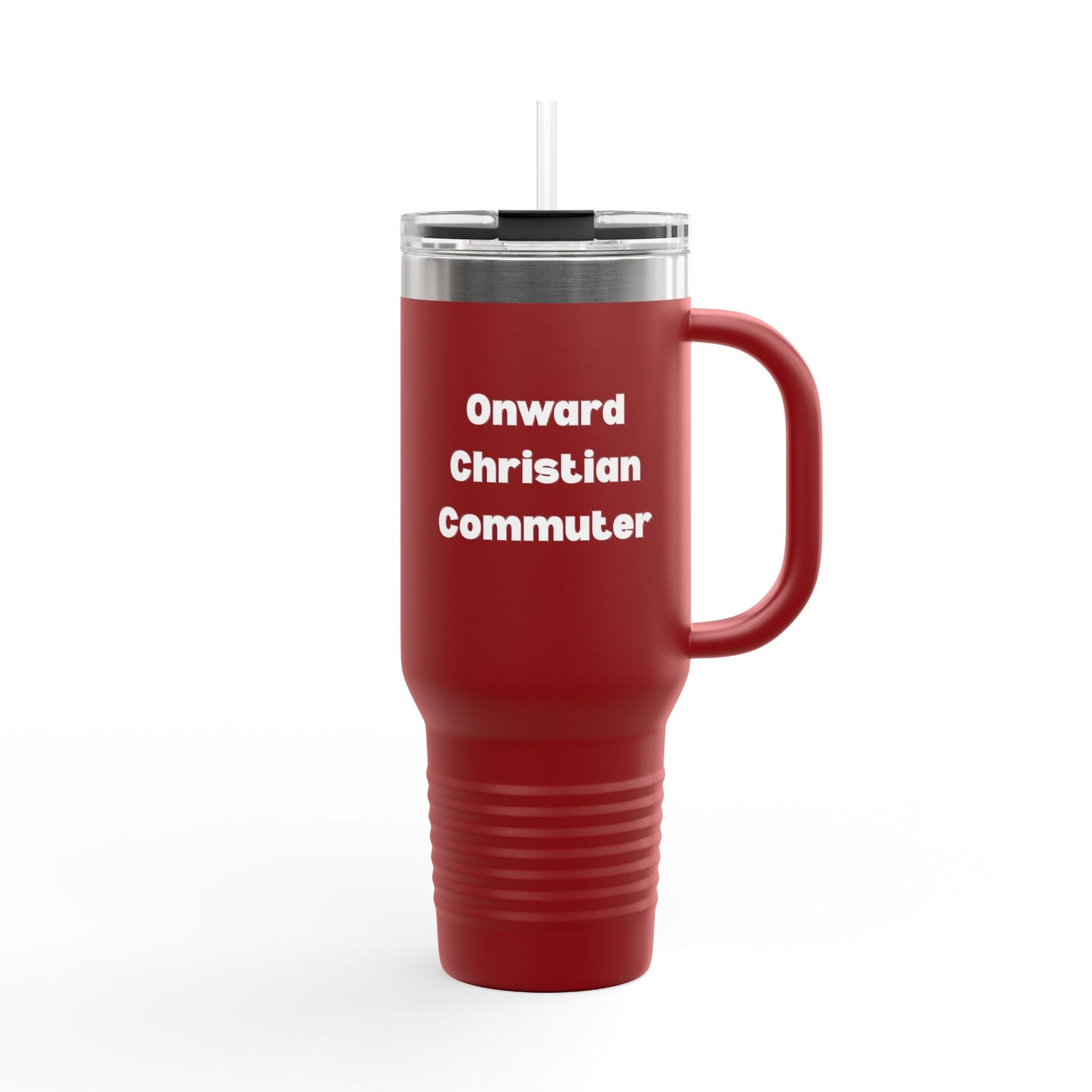 Travel Mug - "Onward Christian Commuter" 40oz Christian Drinkware for Adventurers, colors