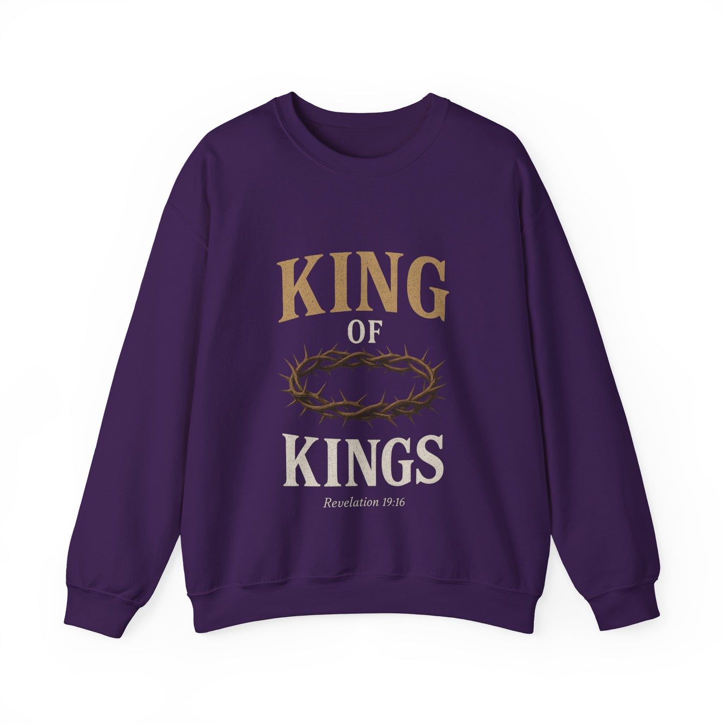 “King of Kings” Crewneck Sweatshirt – Classic Religious Apparel