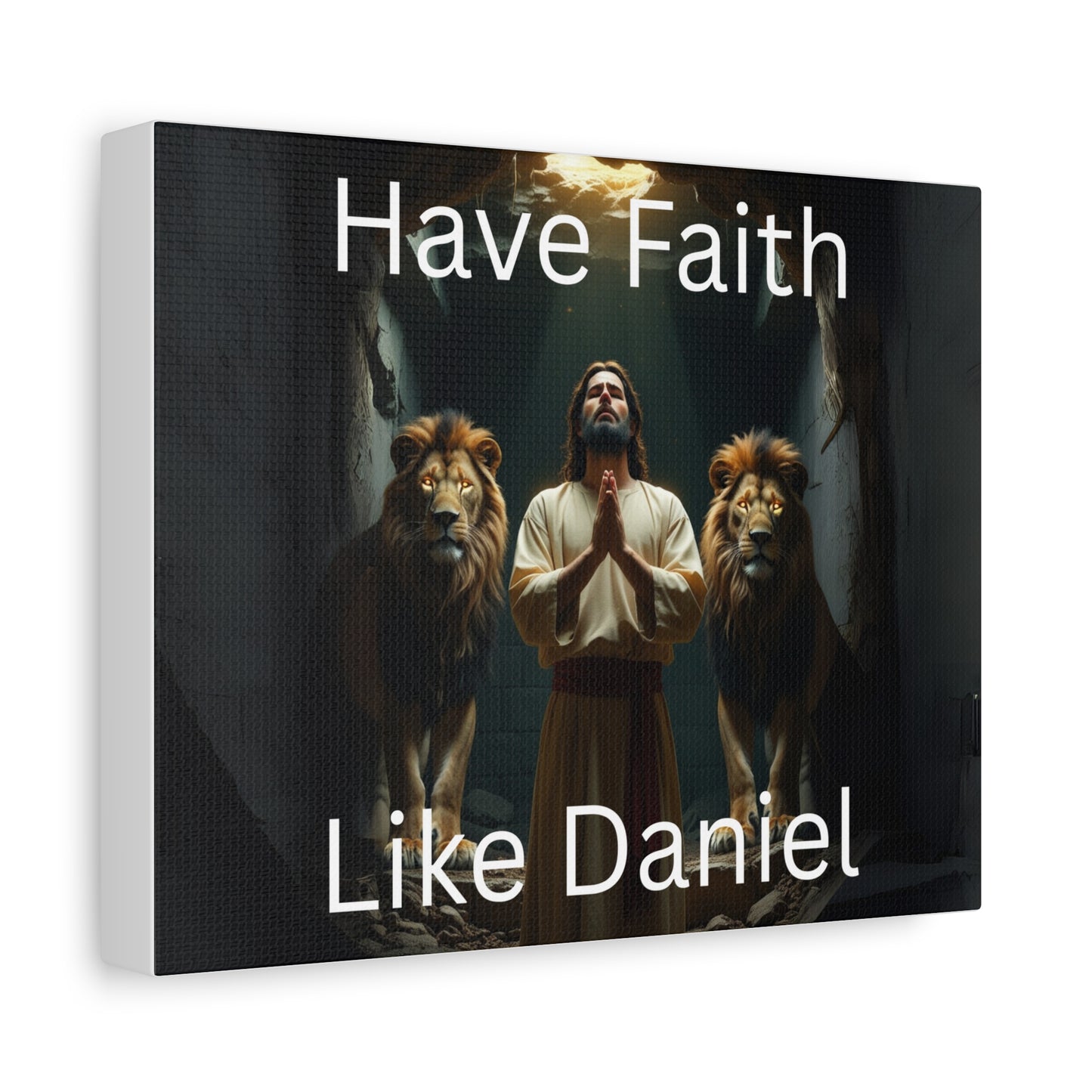 Inspirational Christian Wall Art - "Have Faith Like Daniel" Matte Canvas