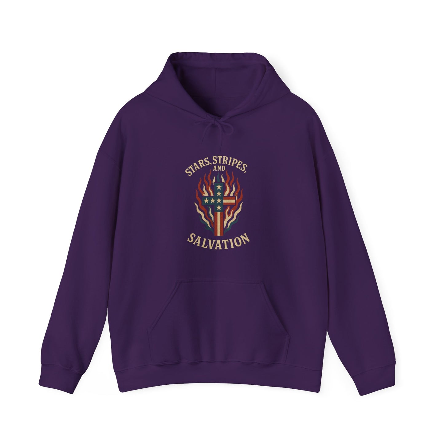 “Stars, Stripes, and Salvation” Christian Hoodie – Unisex Pullover for Faith and Freedom