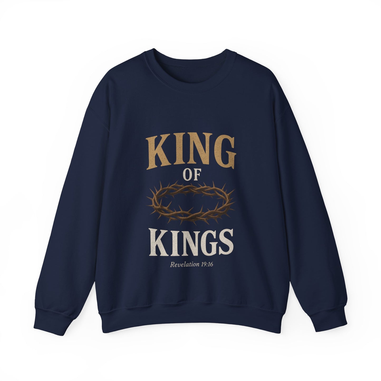“King of Kings” Crewneck Sweatshirt – Classic Religious Apparel
