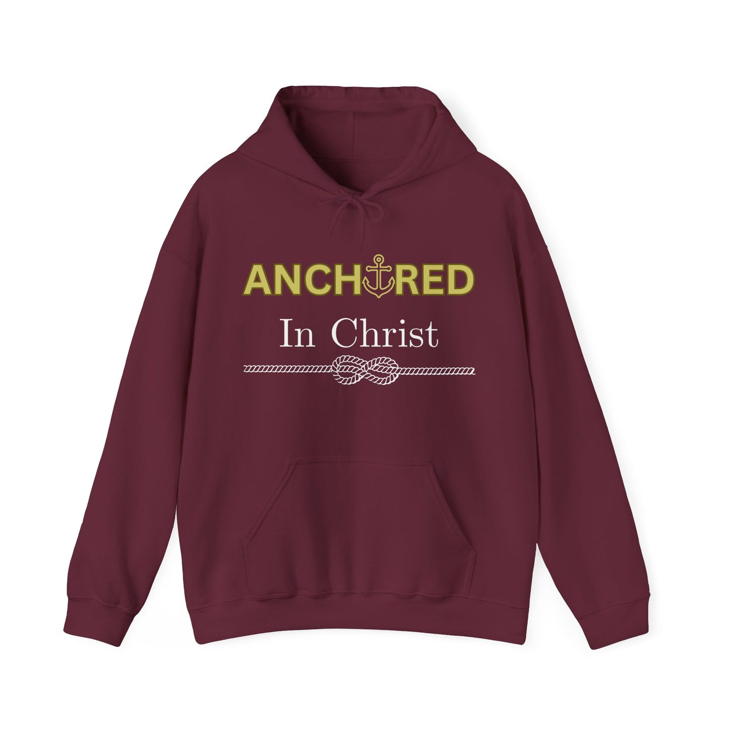 “Anchored in Christ” Christian Hoodie – Unisex Pullover for Bold Faith and Daily Comfort