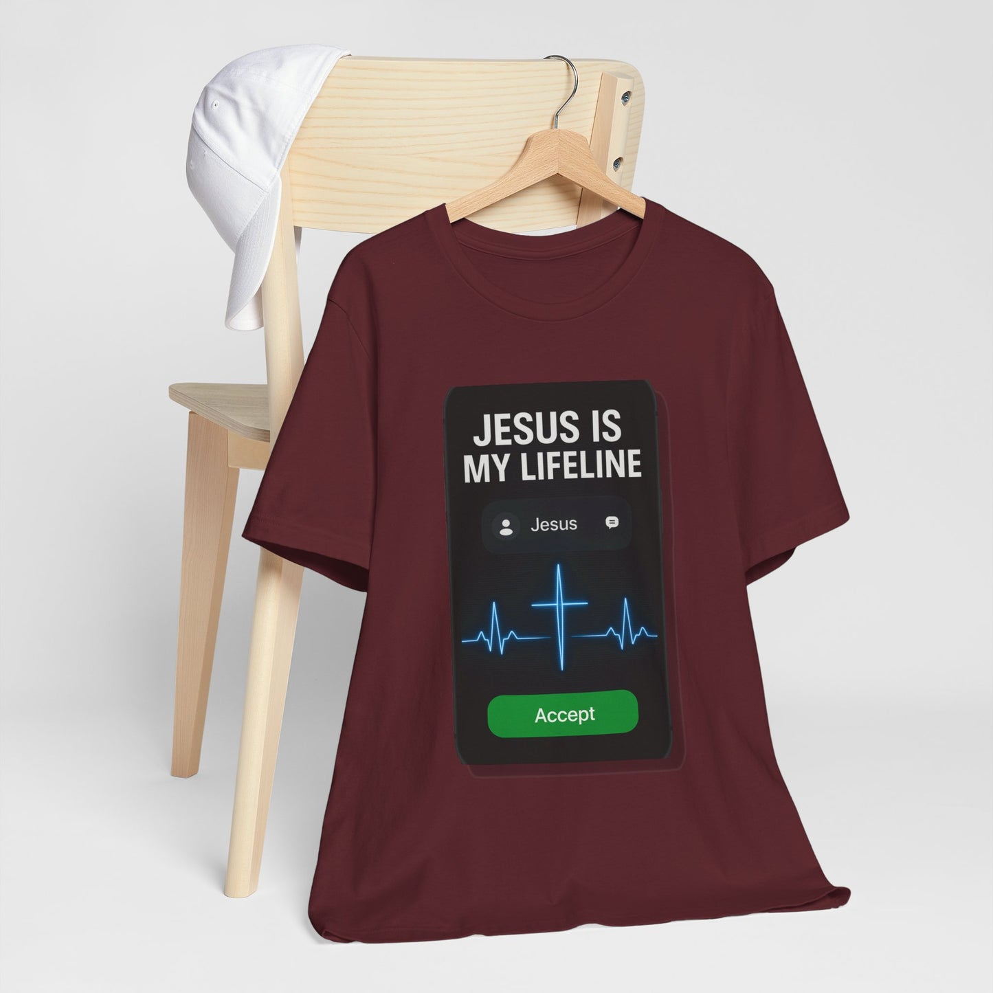 “Jesus Is My Lifeline” Religious T-Shirt – Faith-Filled Message of Hope