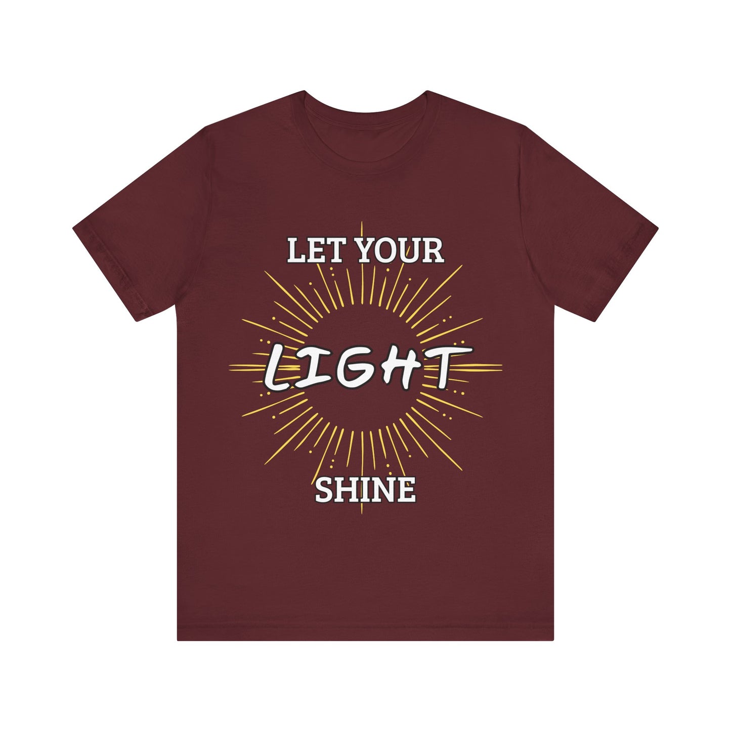 “Let Your Light Shine” Religious T-Shirt – Uplifting Faith Message