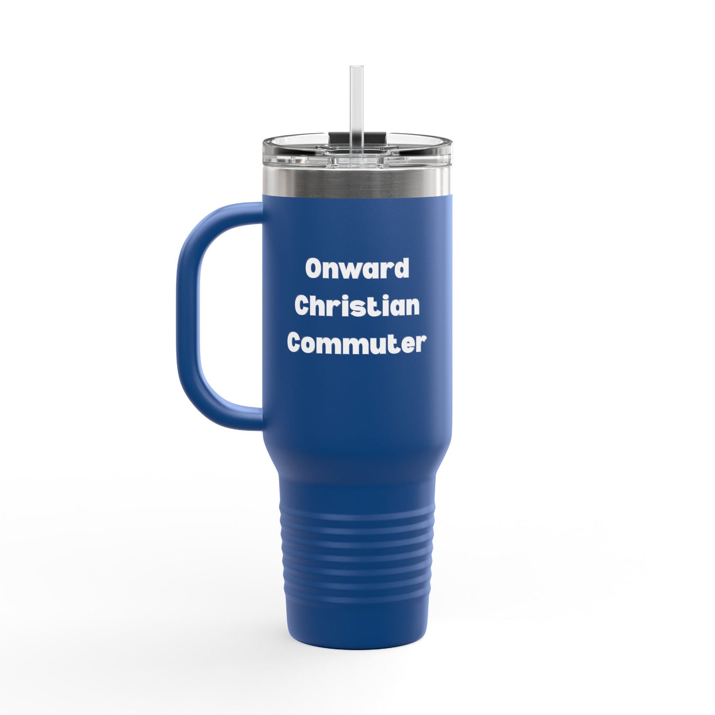 Travel Mug - "Onward Christian Commuter" 40oz Christian Drinkware for Adventurers, colors