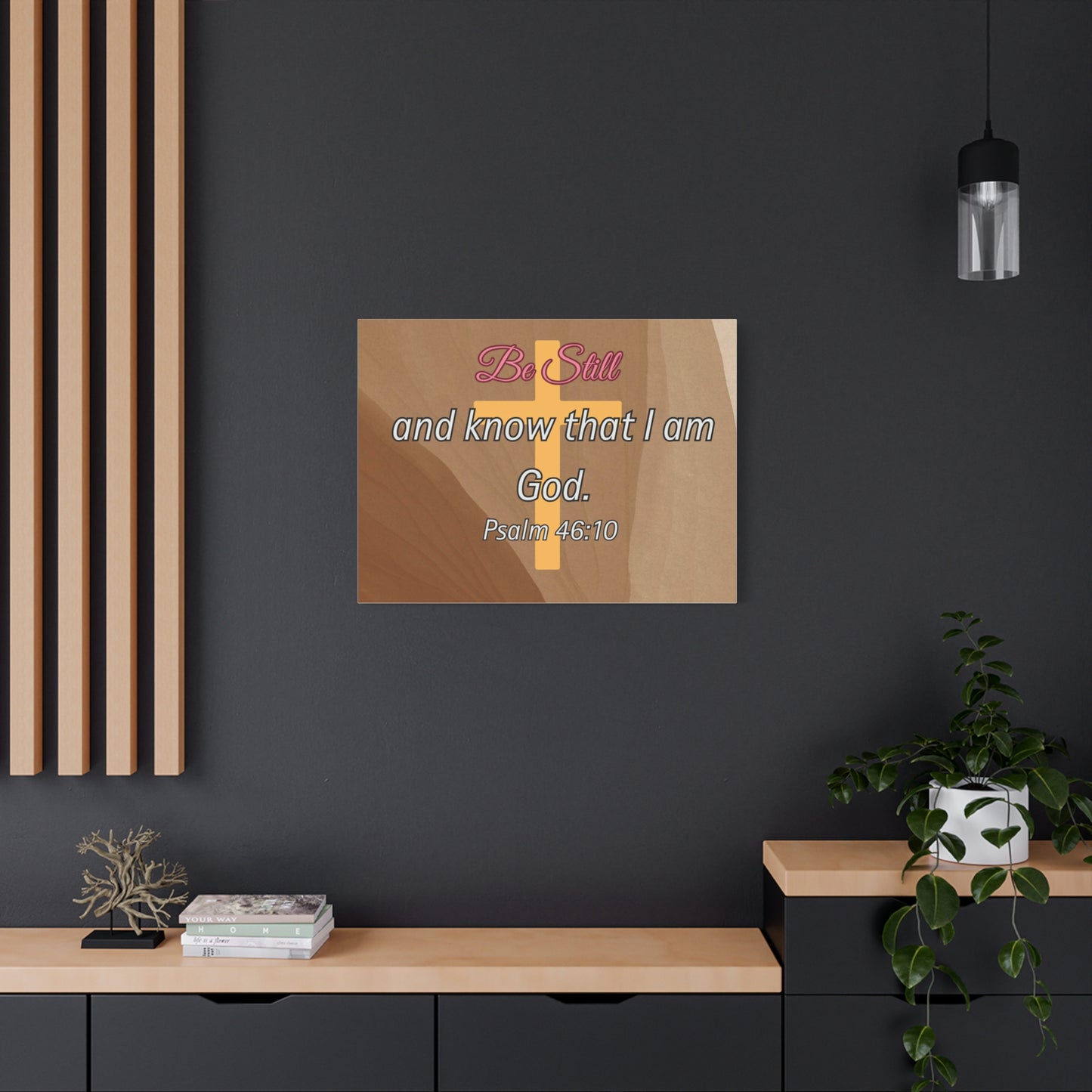 Inspirational Christian Wall Art - "Be still and know that I am God" Matte Canvas