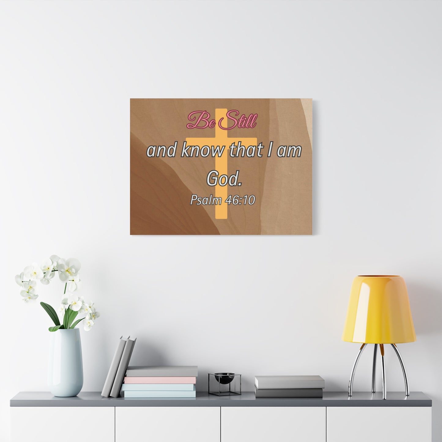 Inspirational Christian Wall Art - "Be still and know that I am God" Matte Canvas