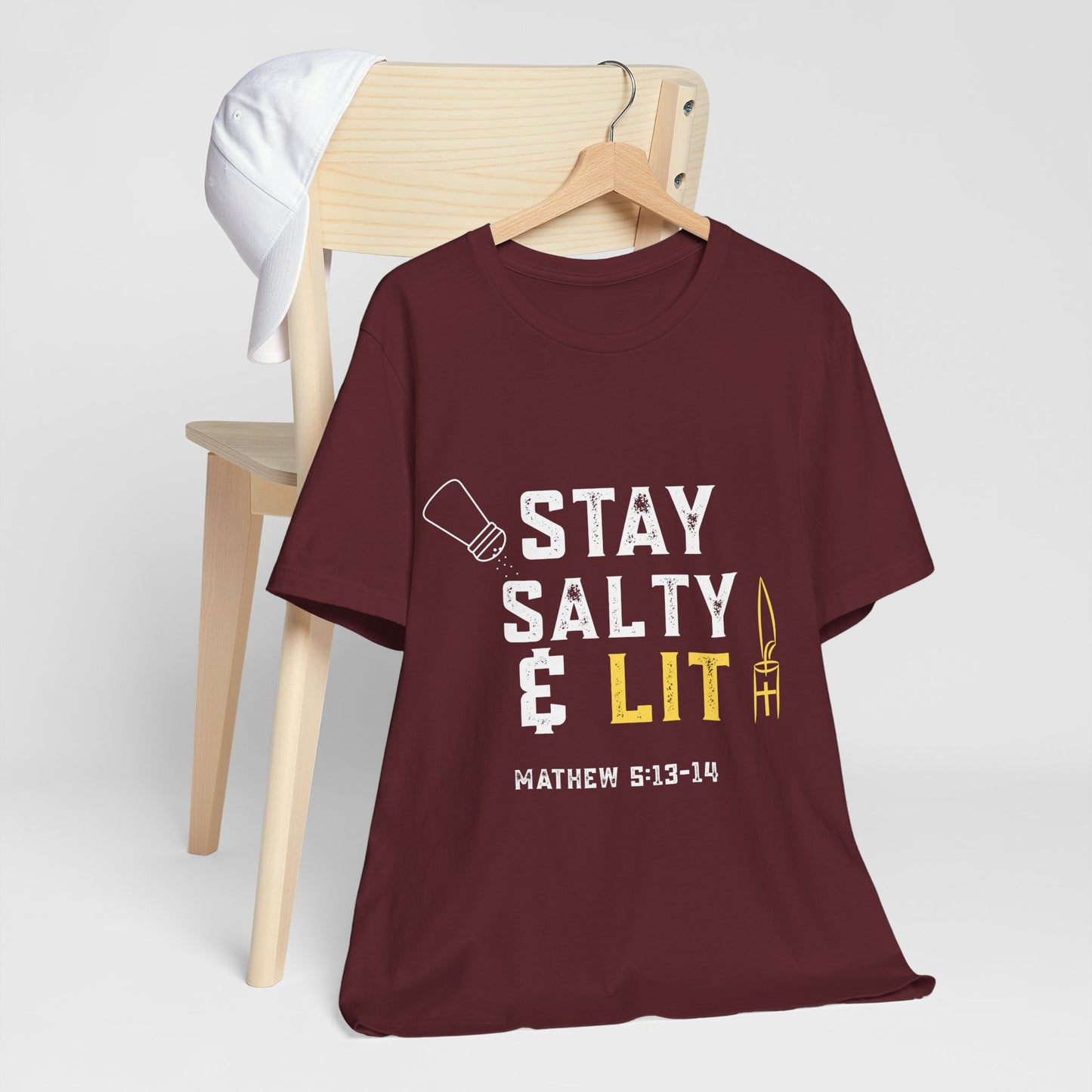 “Stay Salty & Lit” Religious T-Shirt – Bold Faith with a Biblical Twist