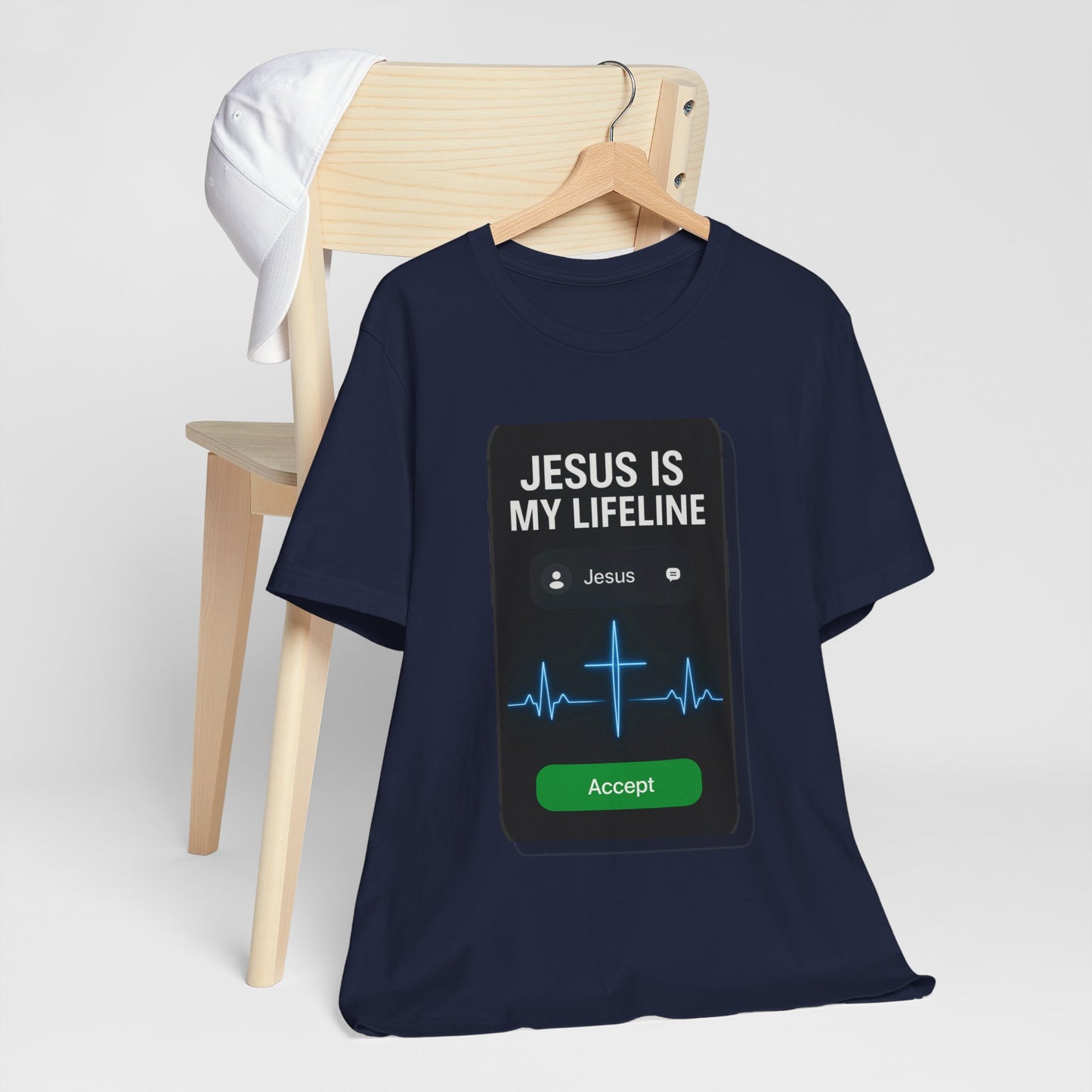 “Jesus Is My Lifeline” Religious T-Shirt – Faith-Filled Message of Hope
