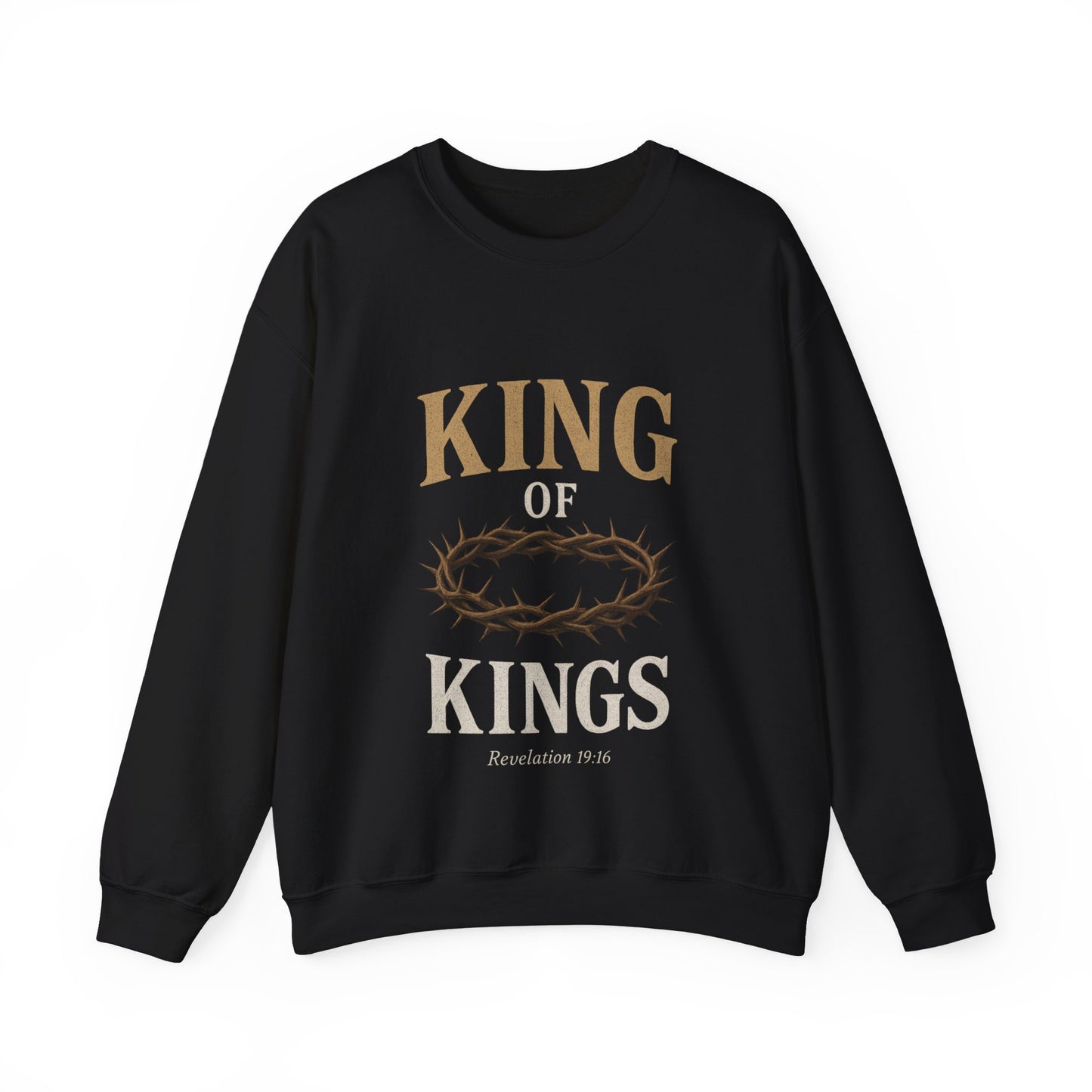 “King of Kings” Crewneck Sweatshirt – Classic Religious Apparel
