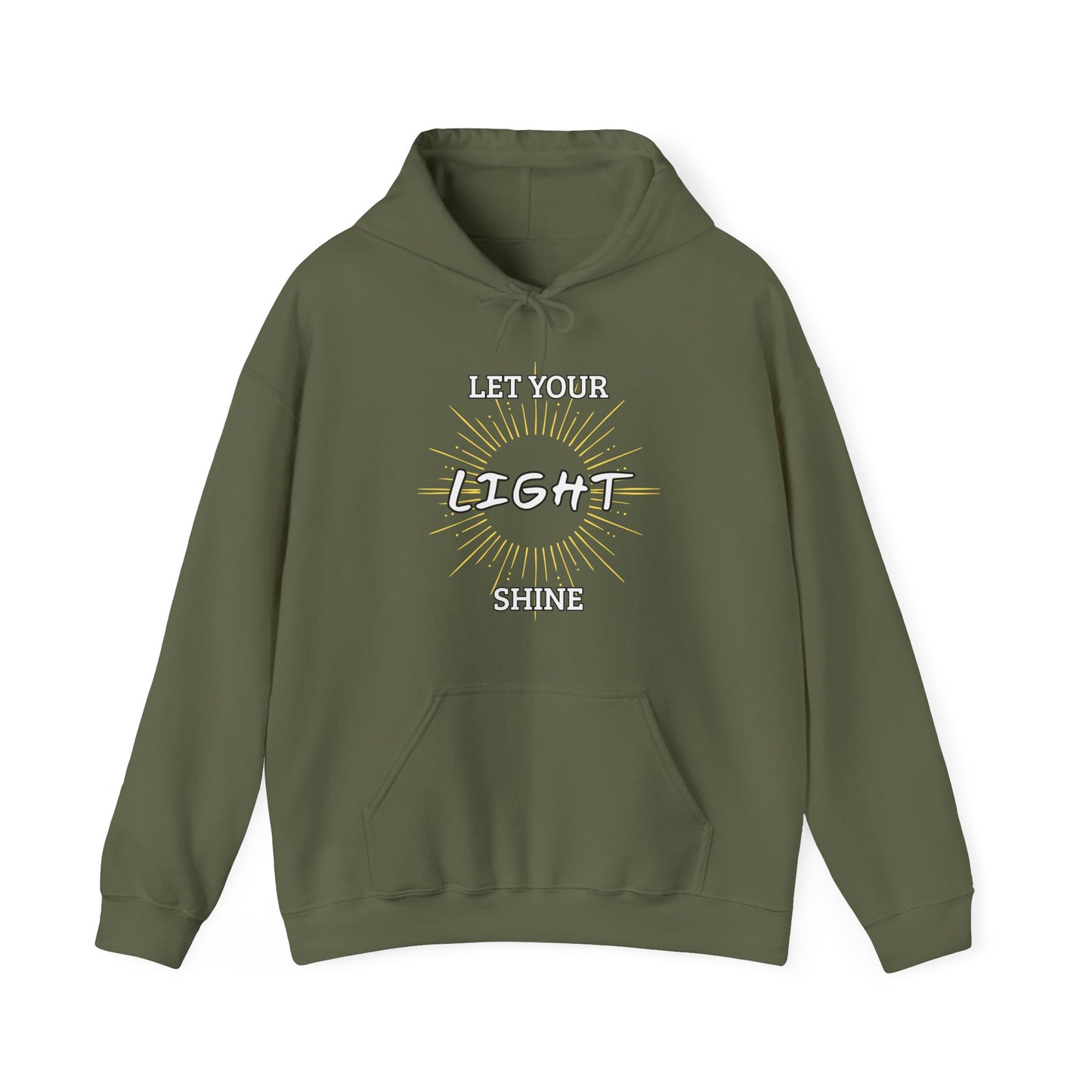 “Let Your Light Shine” Religious Hoodie – Unisex Pullover for Bold Faith Expression