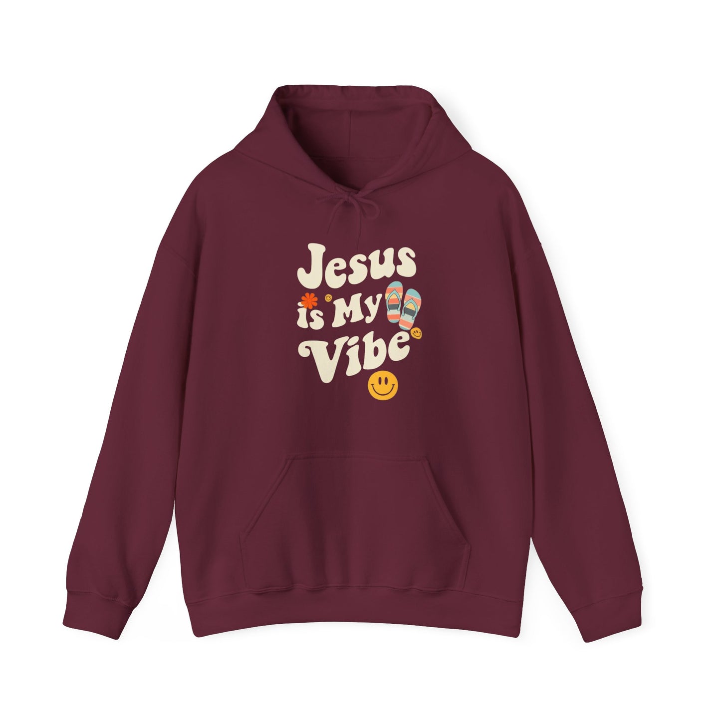 “Jesus Is My Vibe” Religious Hoodie – Unisex Pullover for Bold Faith Expression