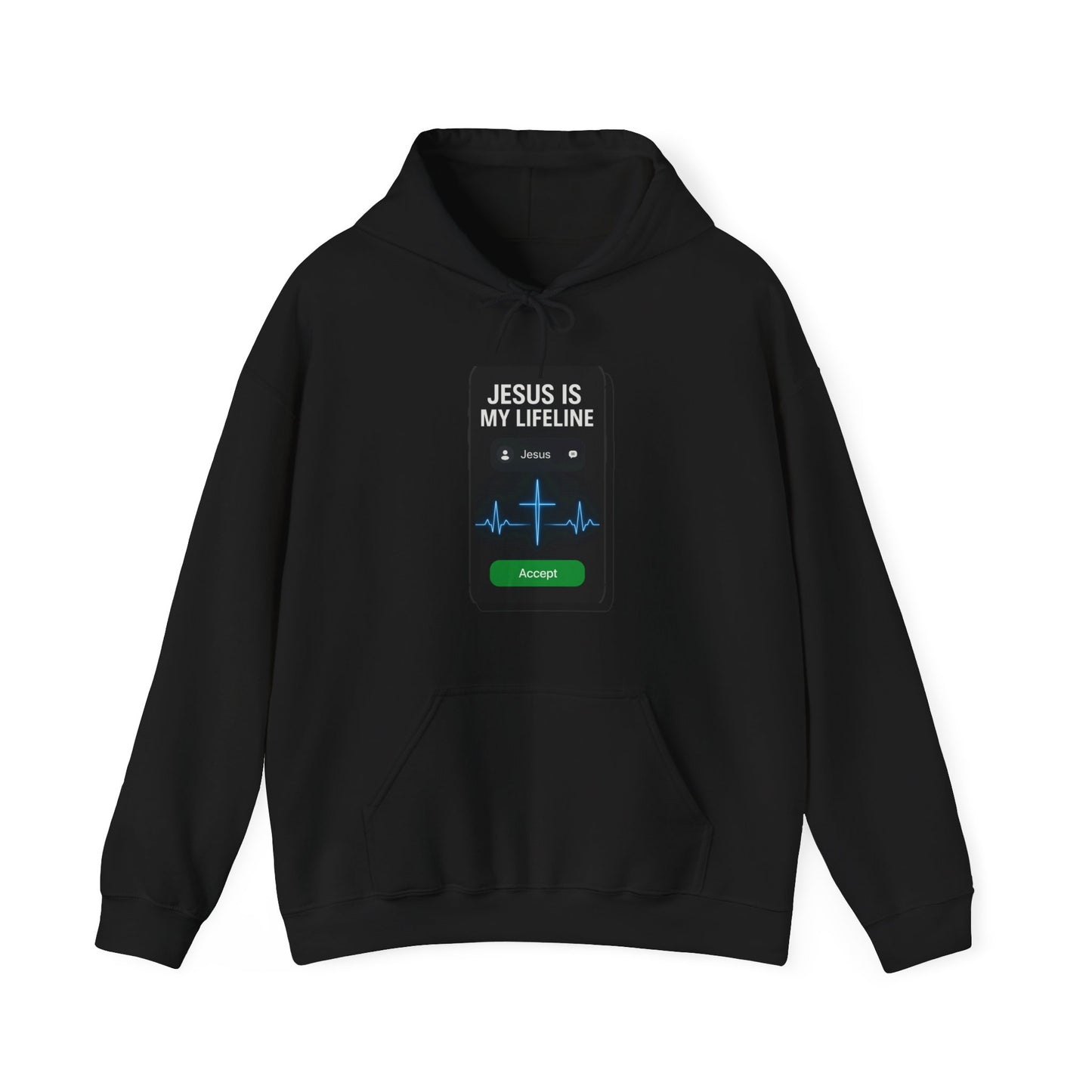 “Jesus Is My Lifeline” Religious Hoodie – Unisex Pullover for Daily Encouragement