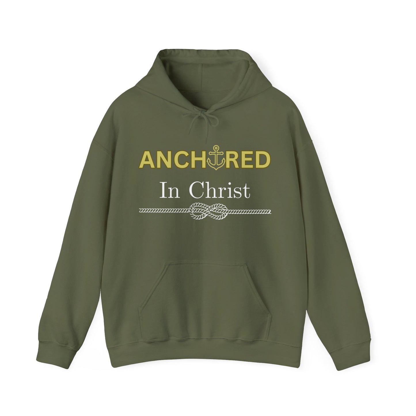 “Anchored in Christ” Christian Hoodie – Unisex Pullover for Bold Faith and Daily Comfort