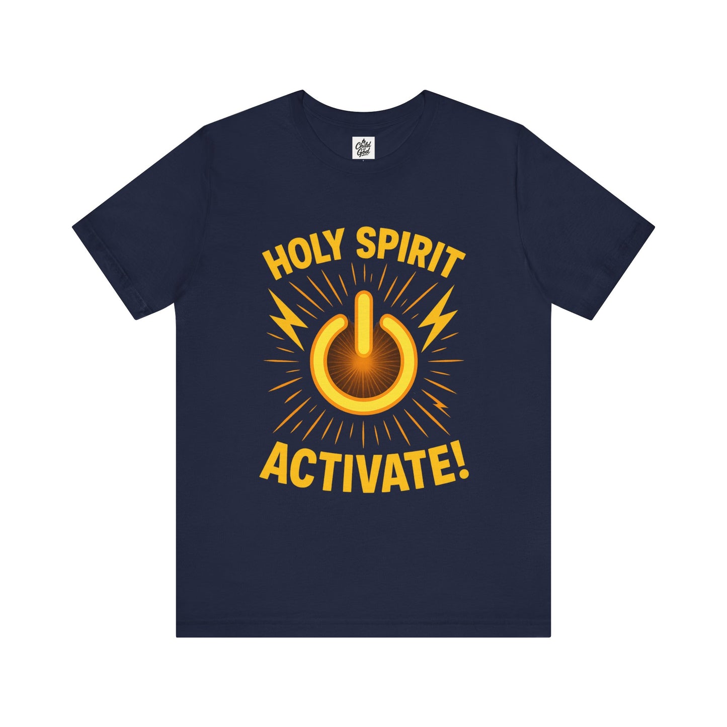 "Holy Spirit Activate" . Unisex Jersey Short Sleeve Tee - Casual Christian Graphic Shirt for Positive Vibes