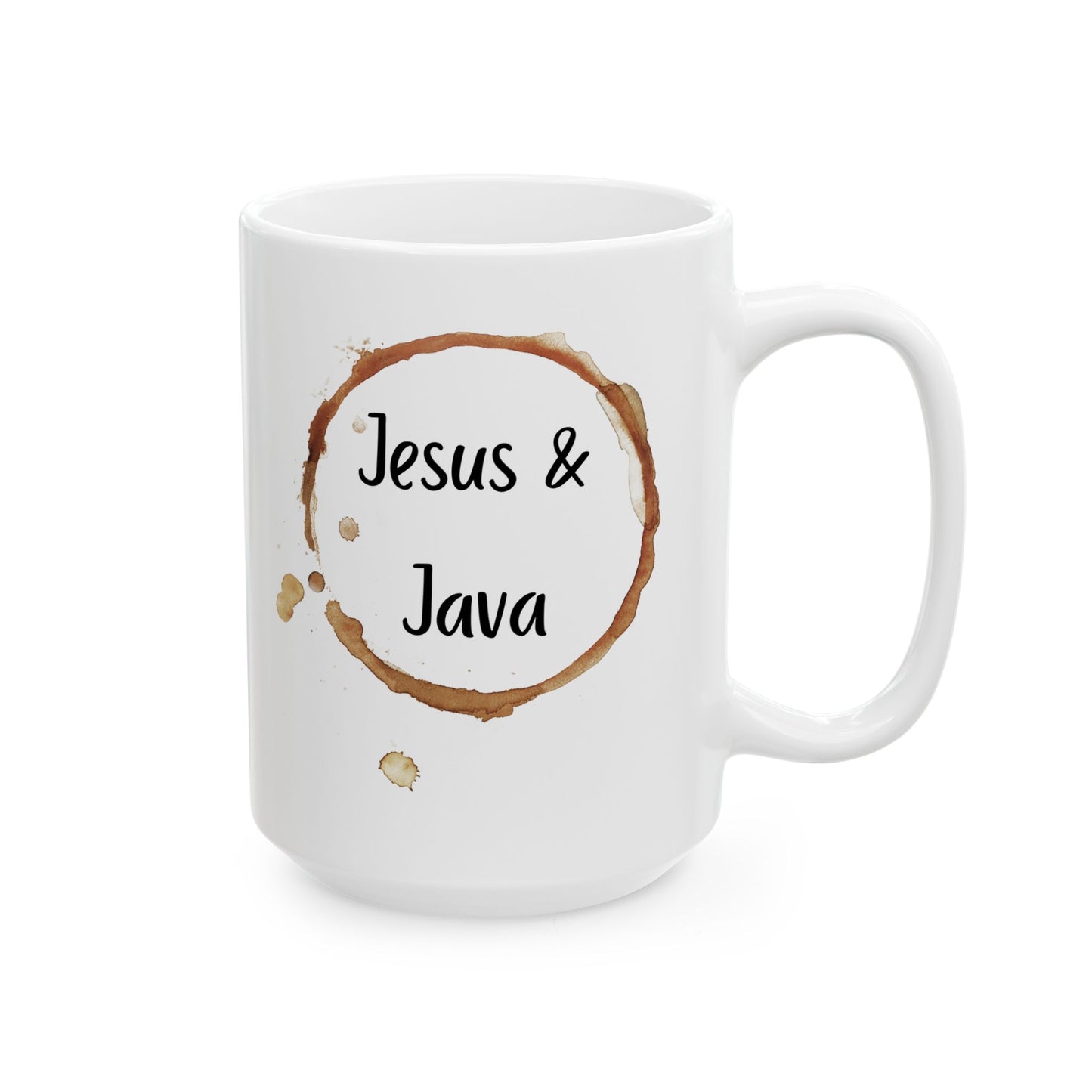 Coffee Mug - "Jesus & Java" Coffee Lovers Christian Ceramic Mug for Home & Office