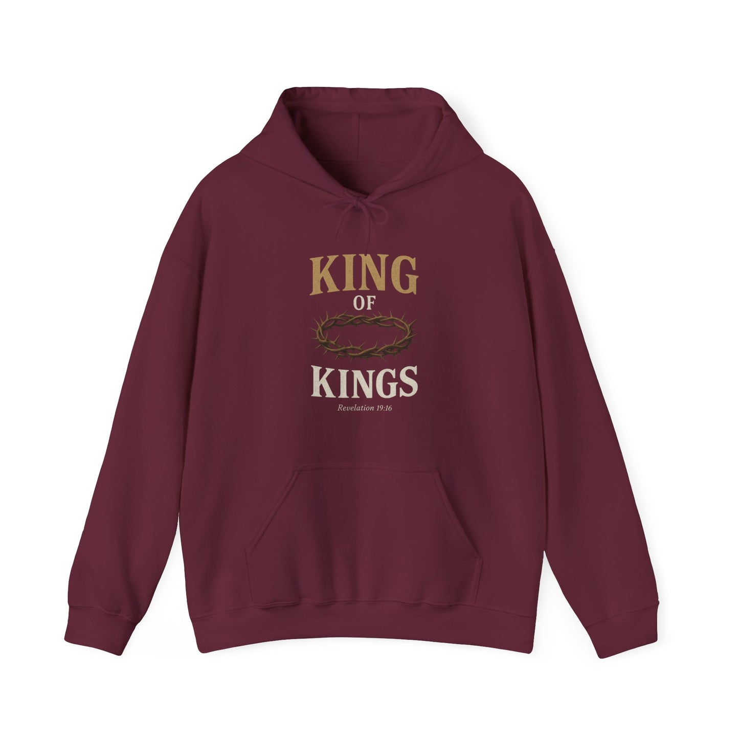 “King of Kings” Religious Hoodie – Unisex Pullover for Powerful Faith