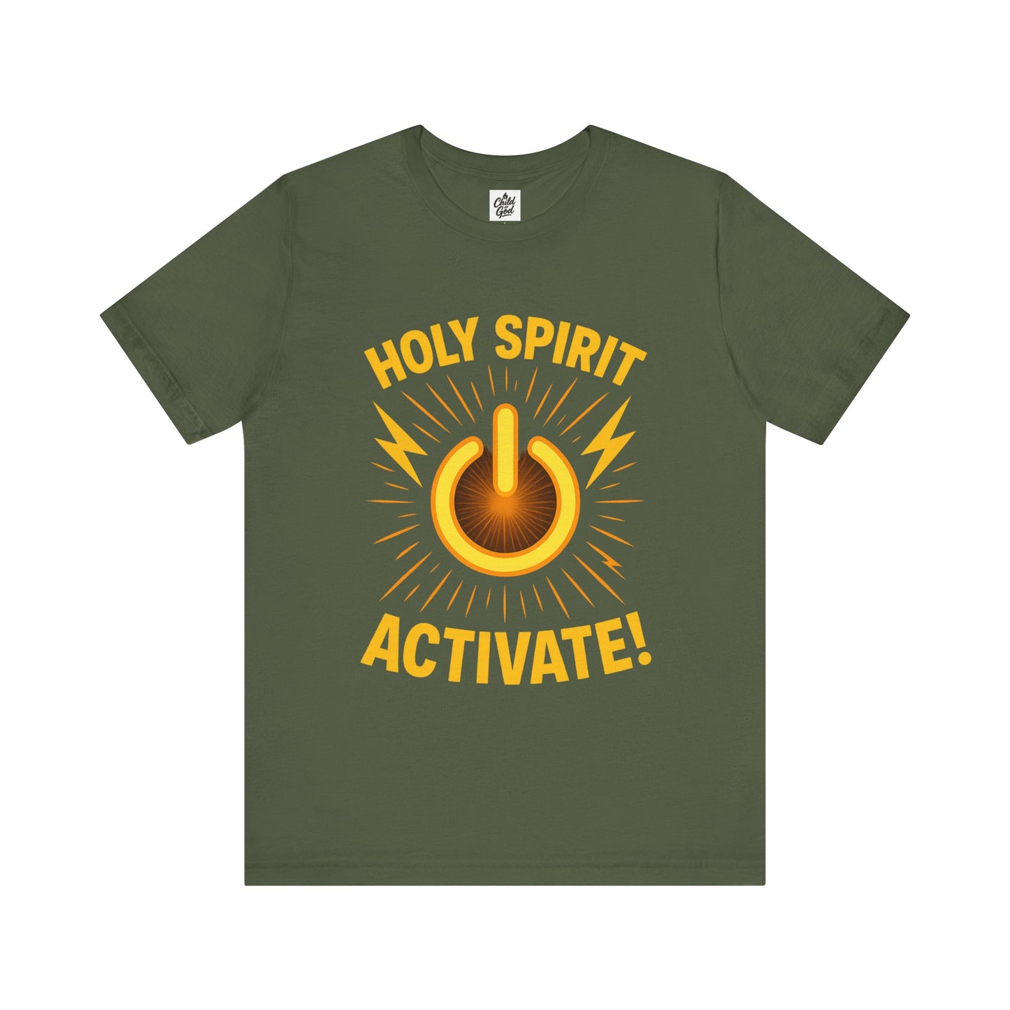 "Holy Spirit Activate" . Unisex Jersey Short Sleeve Tee - Casual Christian Graphic Shirt for Positive Vibes