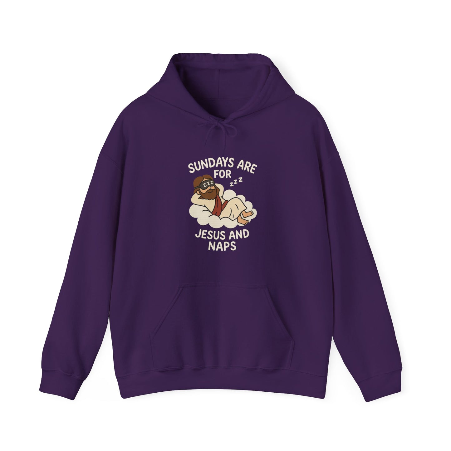 “Sundays Are for Jesus and Naps” Religious Hoodie – Unisex Pullover for Faith & Relaxation