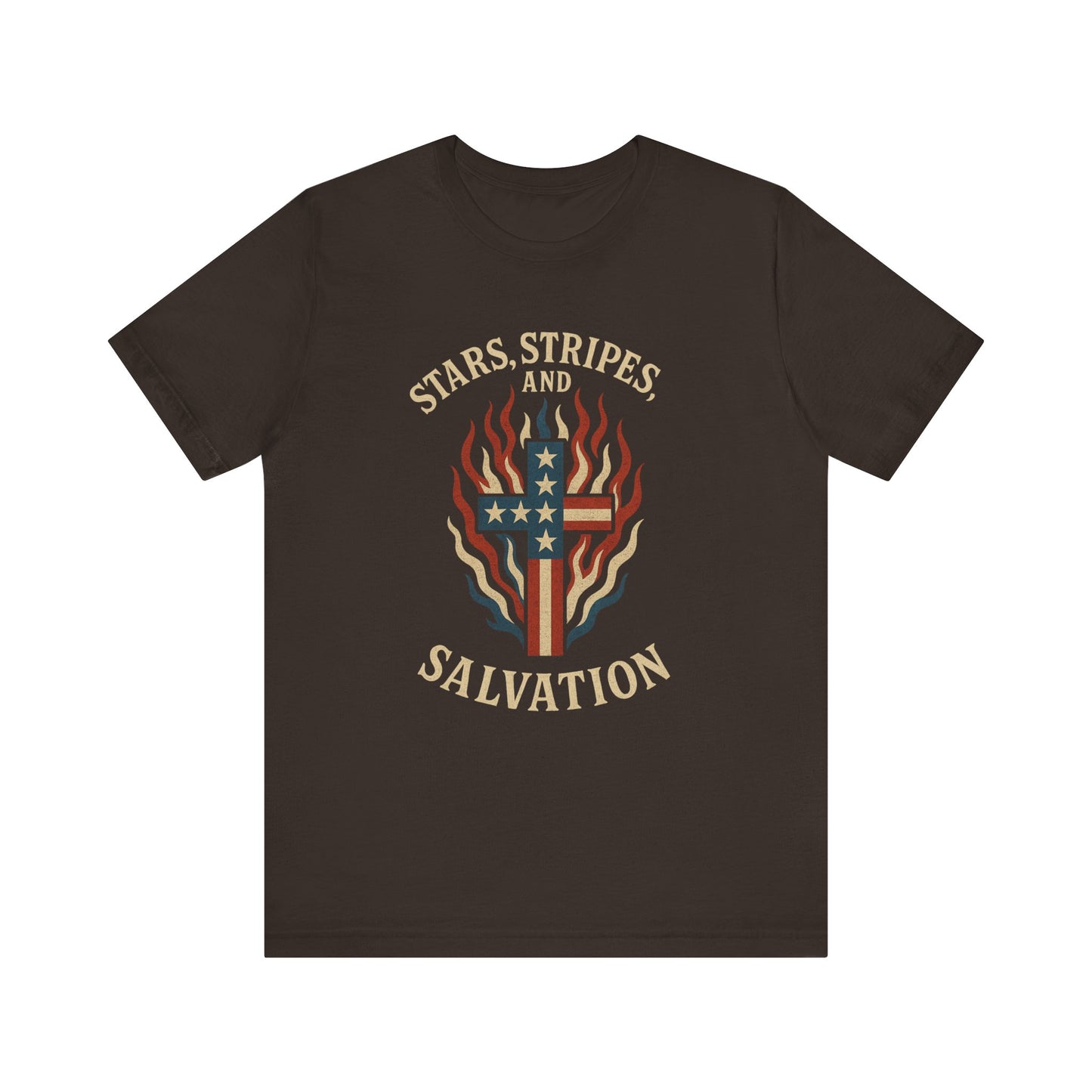 “Stars, Stripes, and Salvation” Christian T-Shirt – Patriotic Faith Tee