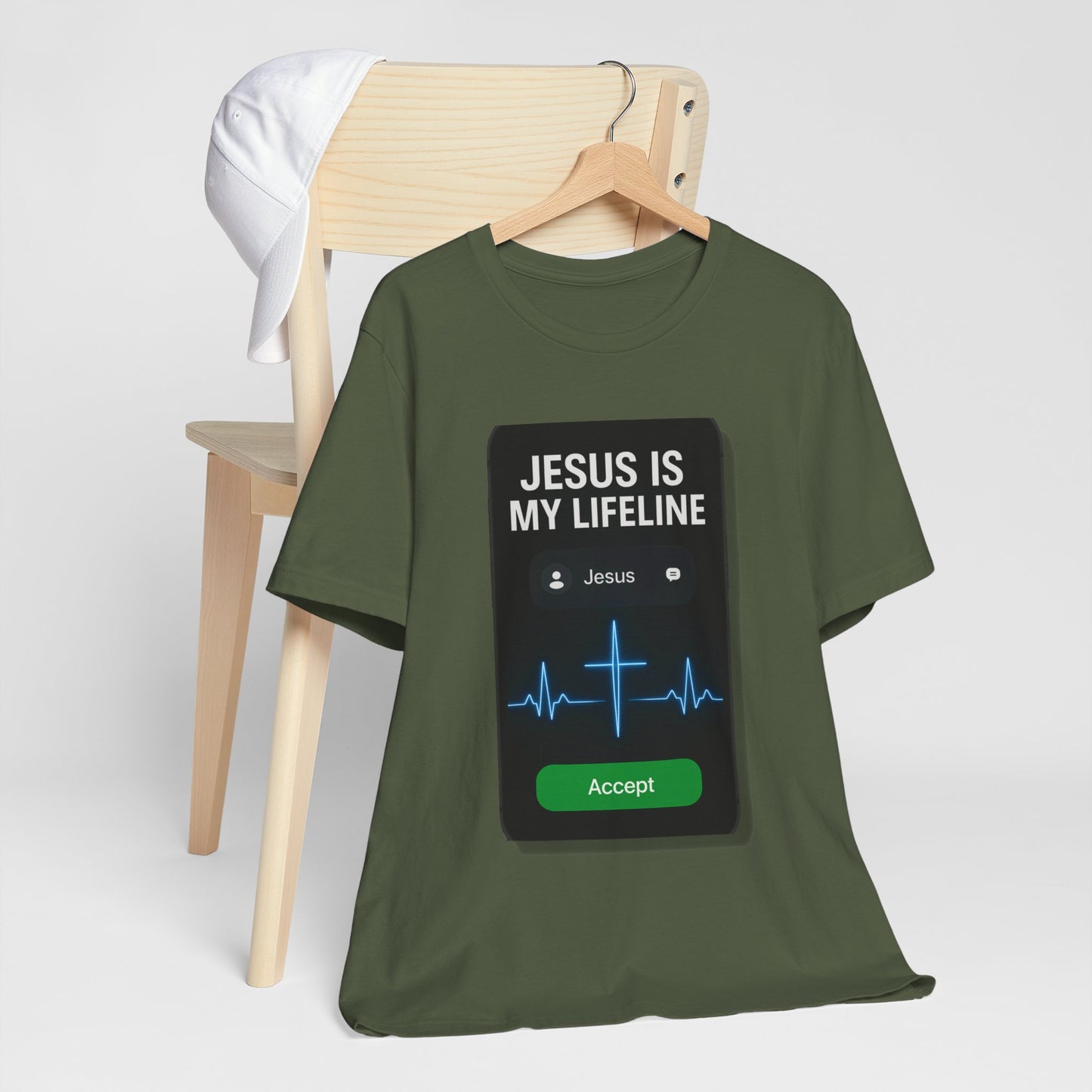 “Jesus Is My Lifeline” Religious T-Shirt – Faith-Filled Message of Hope