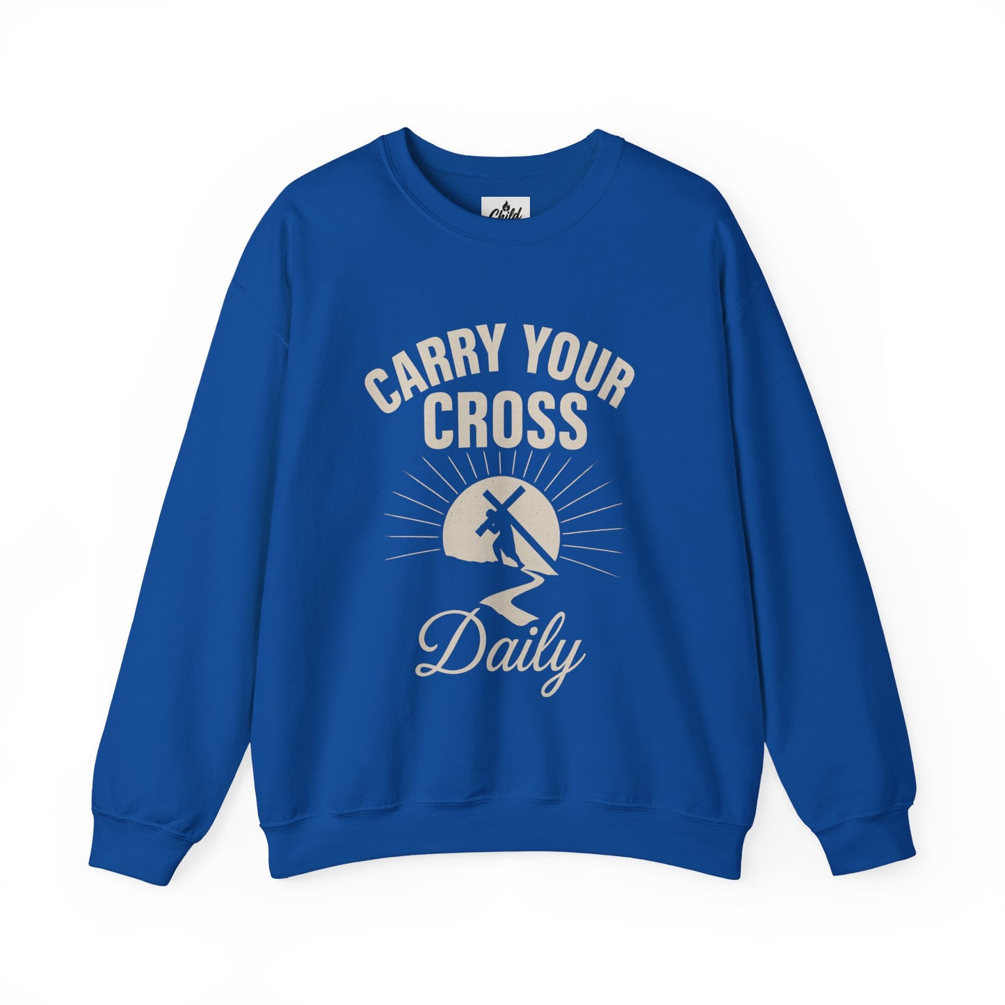 "Carry Your Cross Daily" . Christian Sweatshirt