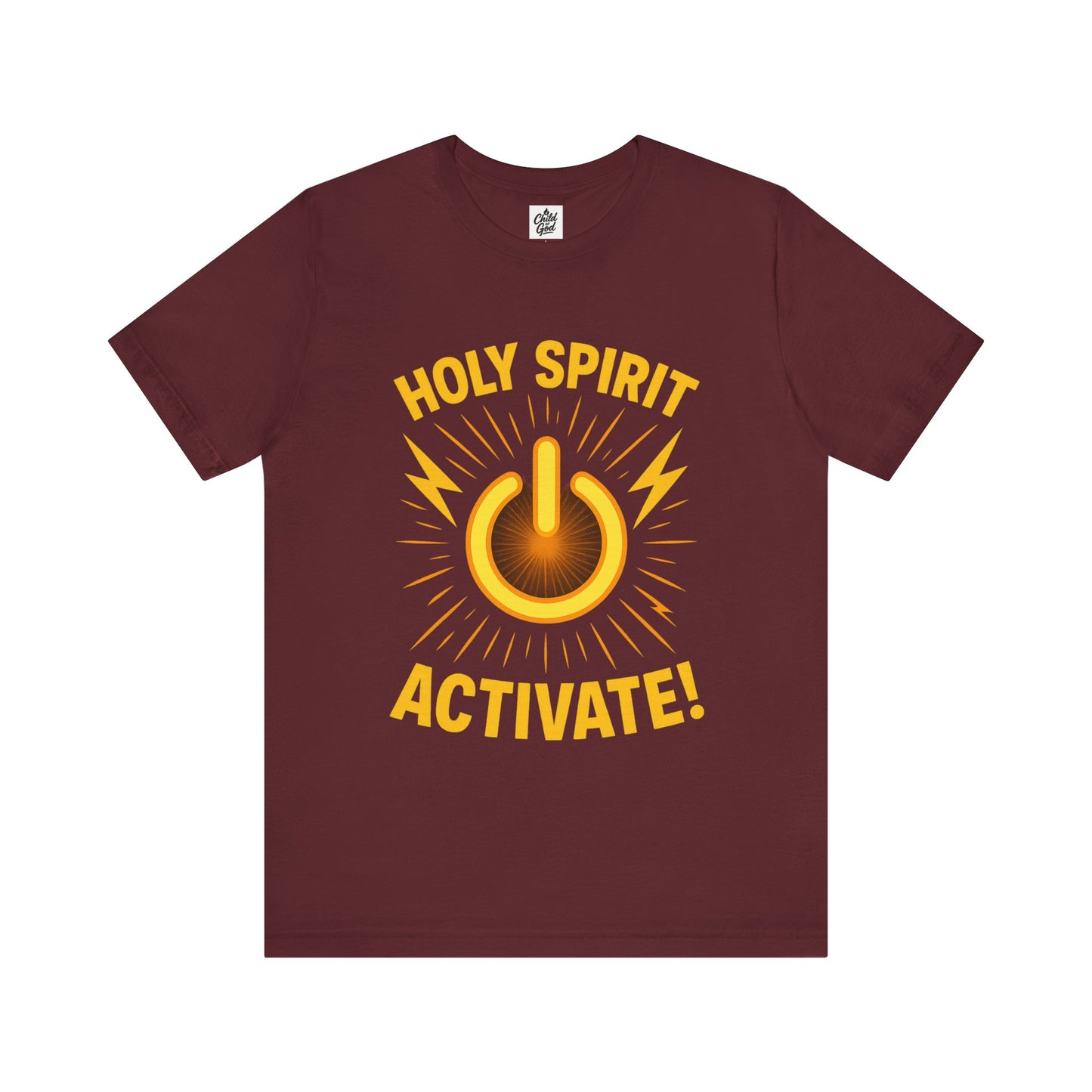 "Holy Spirit Activate" . Unisex Jersey Short Sleeve Tee - Casual Christian Graphic Shirt for Positive Vibes