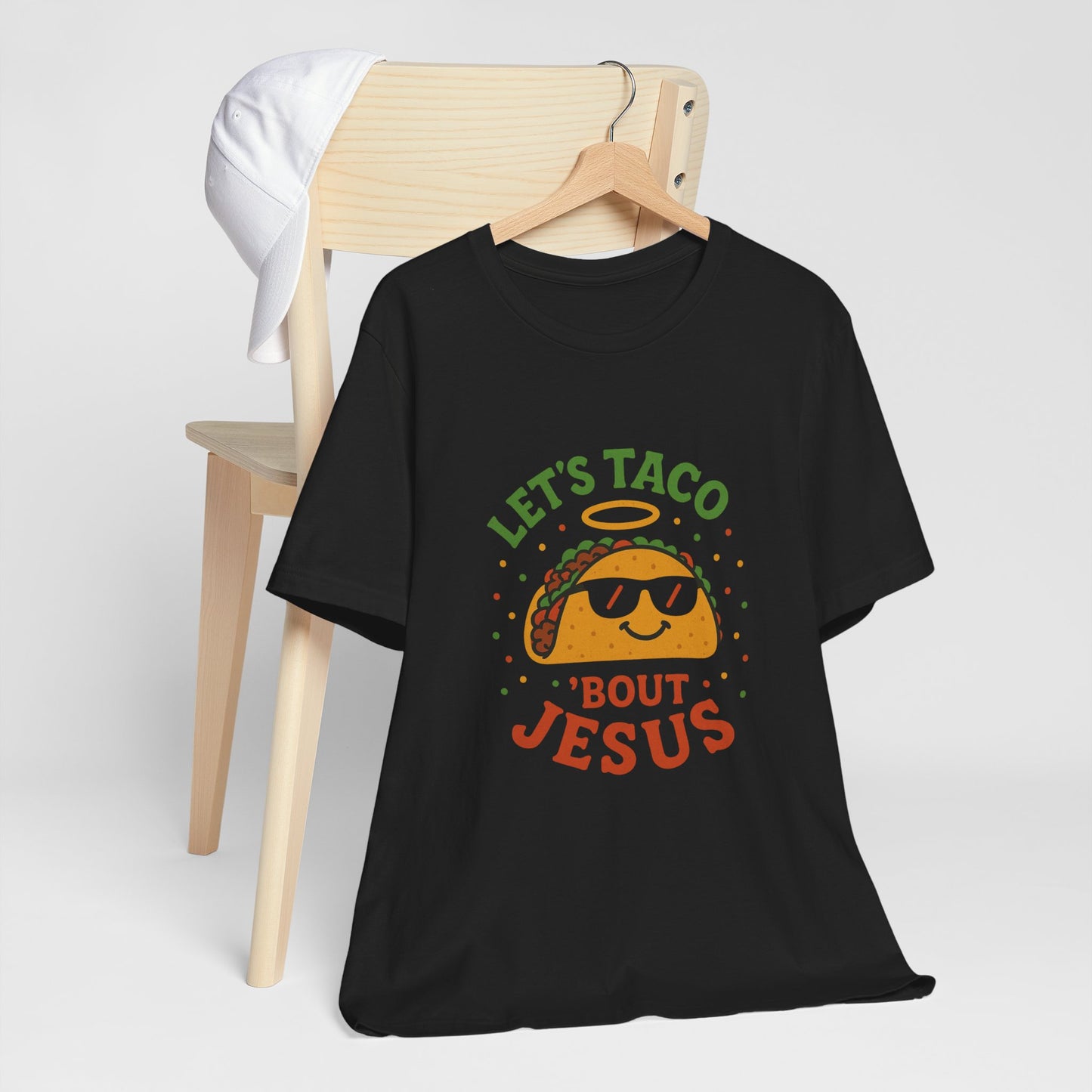“Let’s Taco ‘Bout Jesus” Religious T-Shirt – Funny Faith-Based Graphic Tee