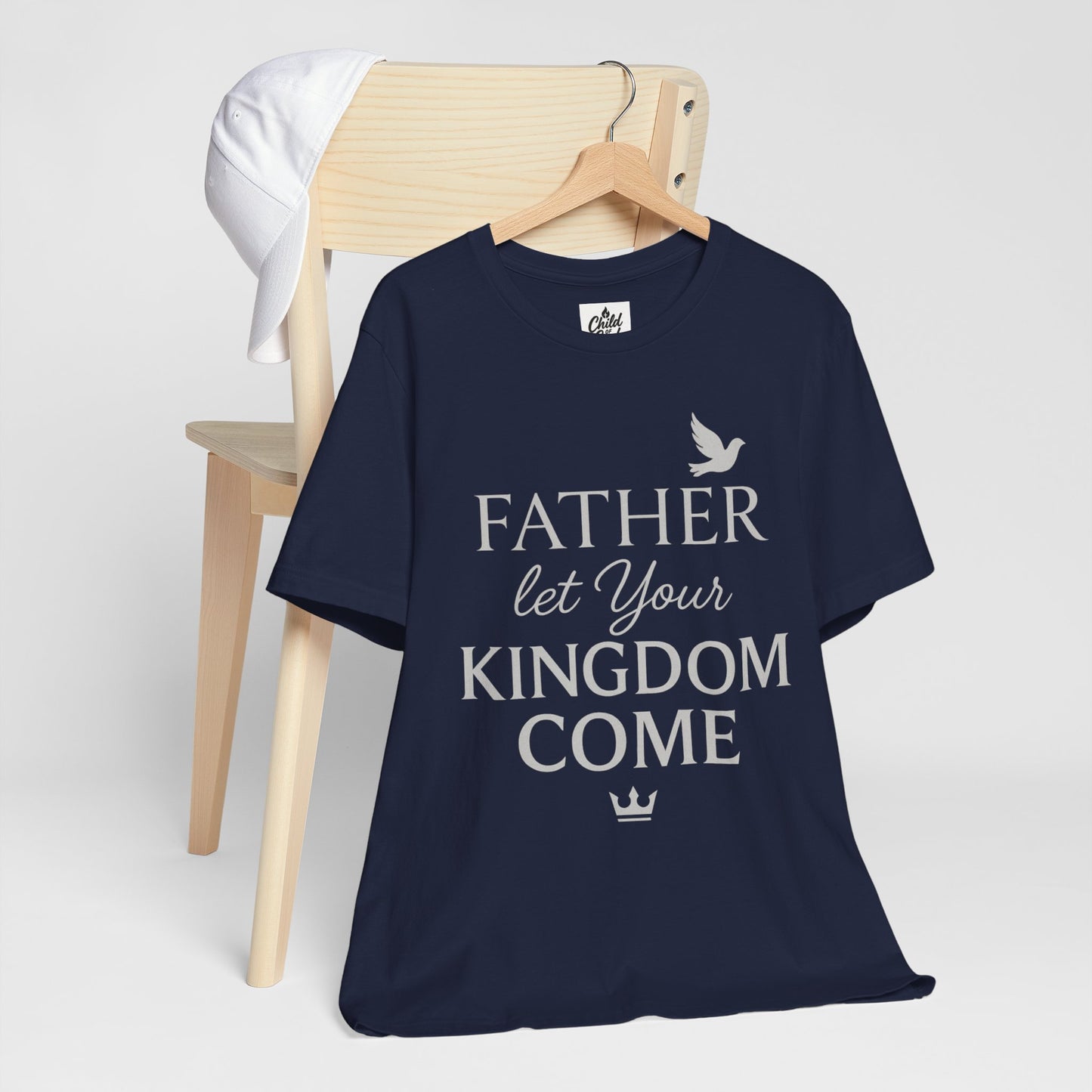 "Father, Let Your KIngdom, Come". Unisex Jersey Short Sleeve Tee - Casual Christian Graphic Shirt for Positive Vibes