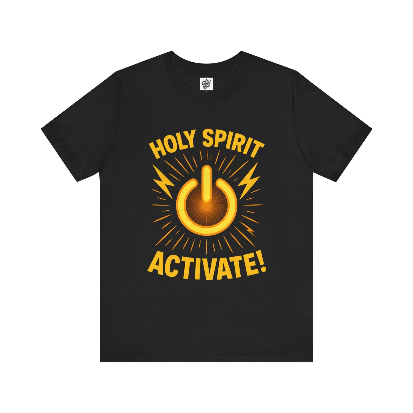 "Holy Spirit Activate" . Unisex Jersey Short Sleeve Tee - Casual Christian Graphic Shirt for Positive Vibes