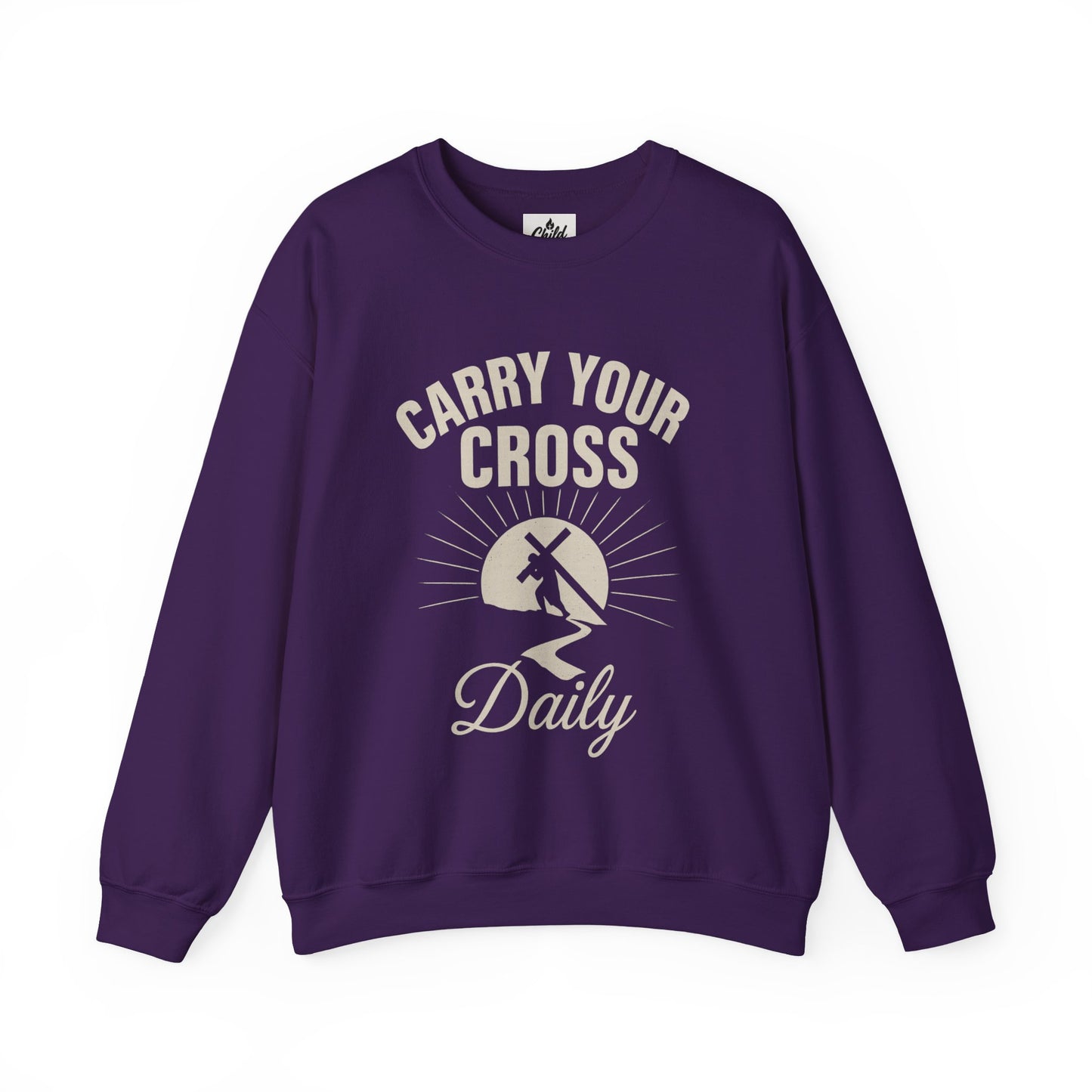 "Carry Your Cross Daily" . Christian Sweatshirt