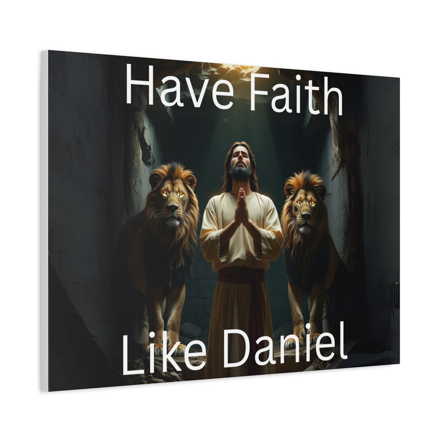 Inspirational Christian Wall Art - "Have Faith Like Daniel" Matte Canvas