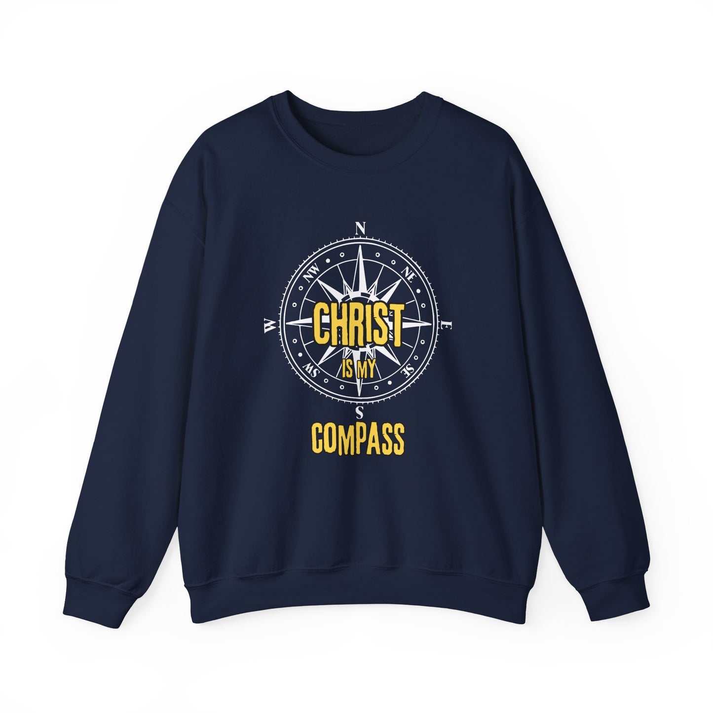 “Christ is My Compass” Crewneck Religious Sweatshirt – Faith and Comfort Combined