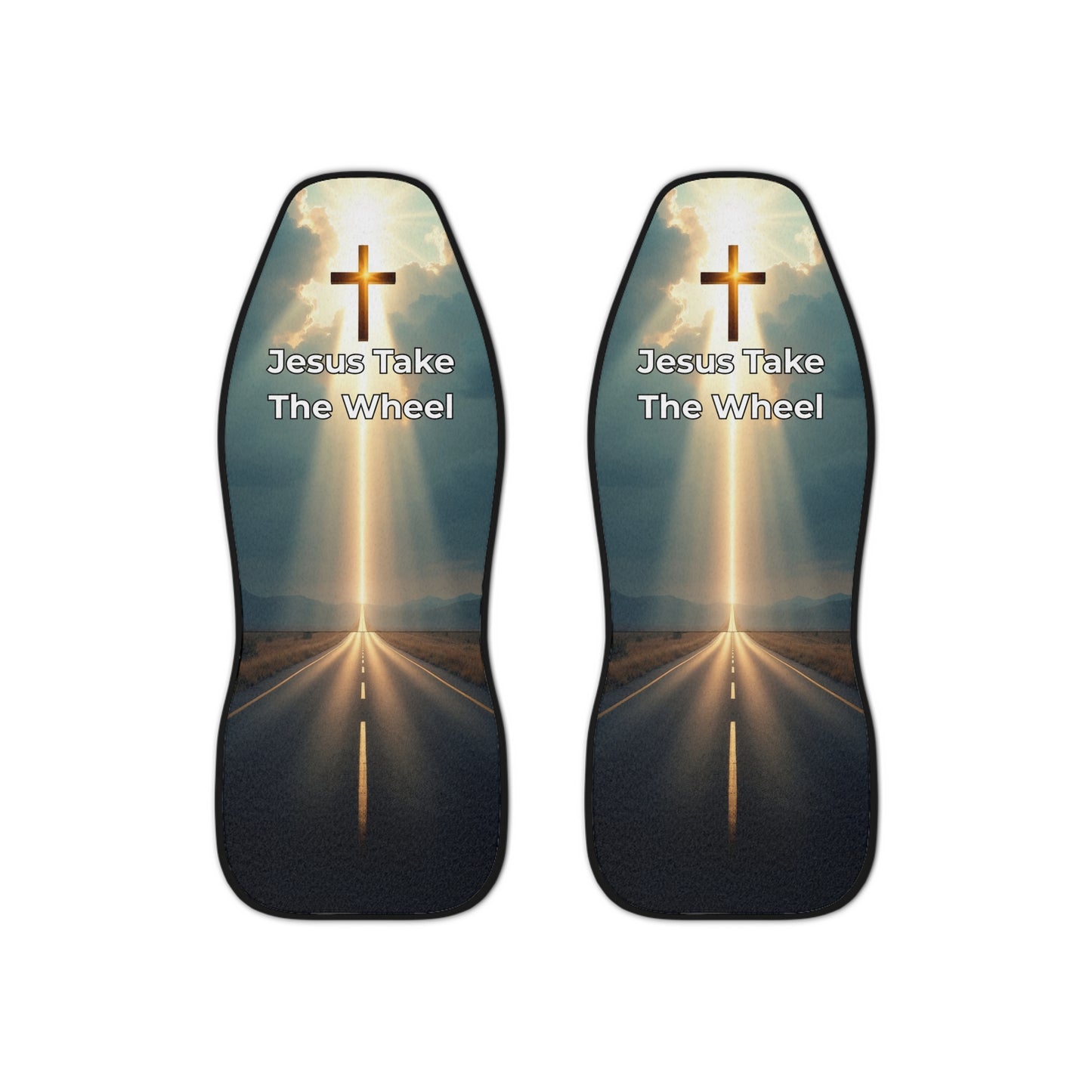 Jesus Take The Wheel Car Seat Cover - Christian Auto Accessories, Vehicle Decor, Seat Protectors, Spiritual Gifts, Religious Car Decor