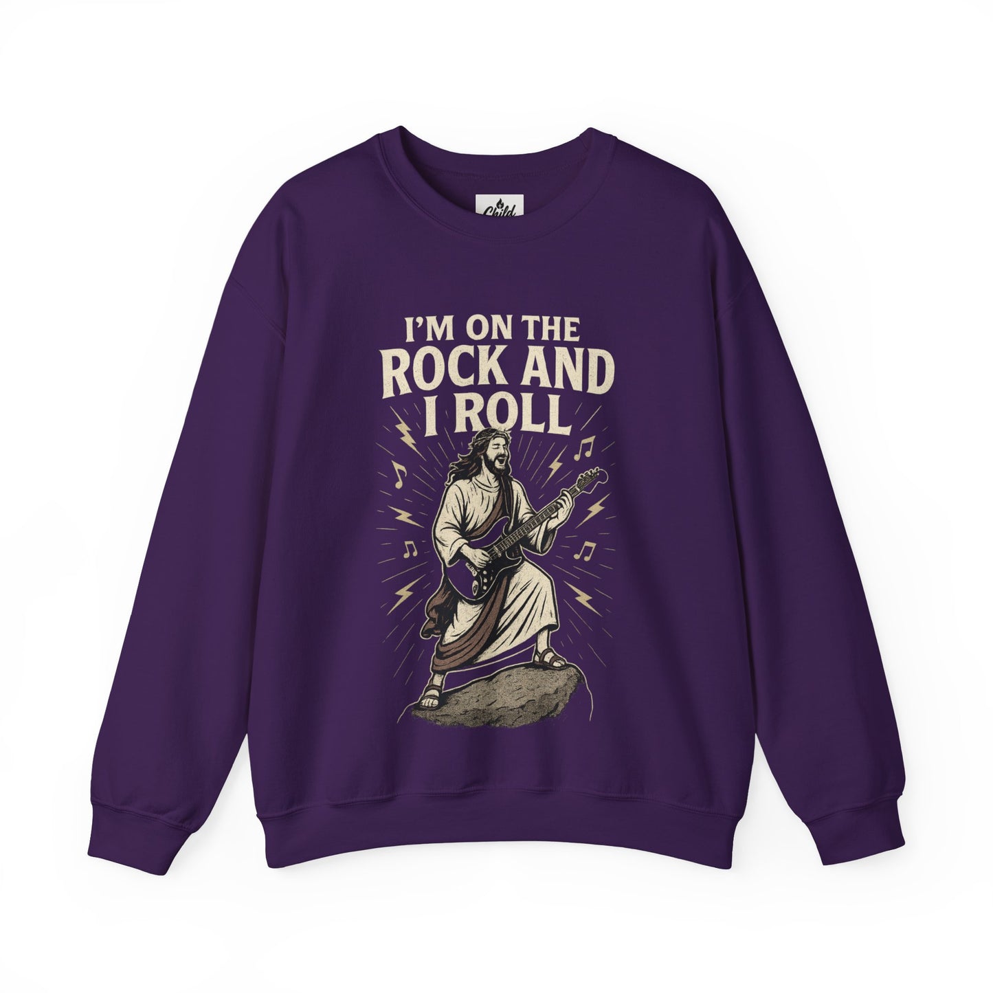 "I'm on the Rock and I Roll" - Christian Sweatshirt - Unisex