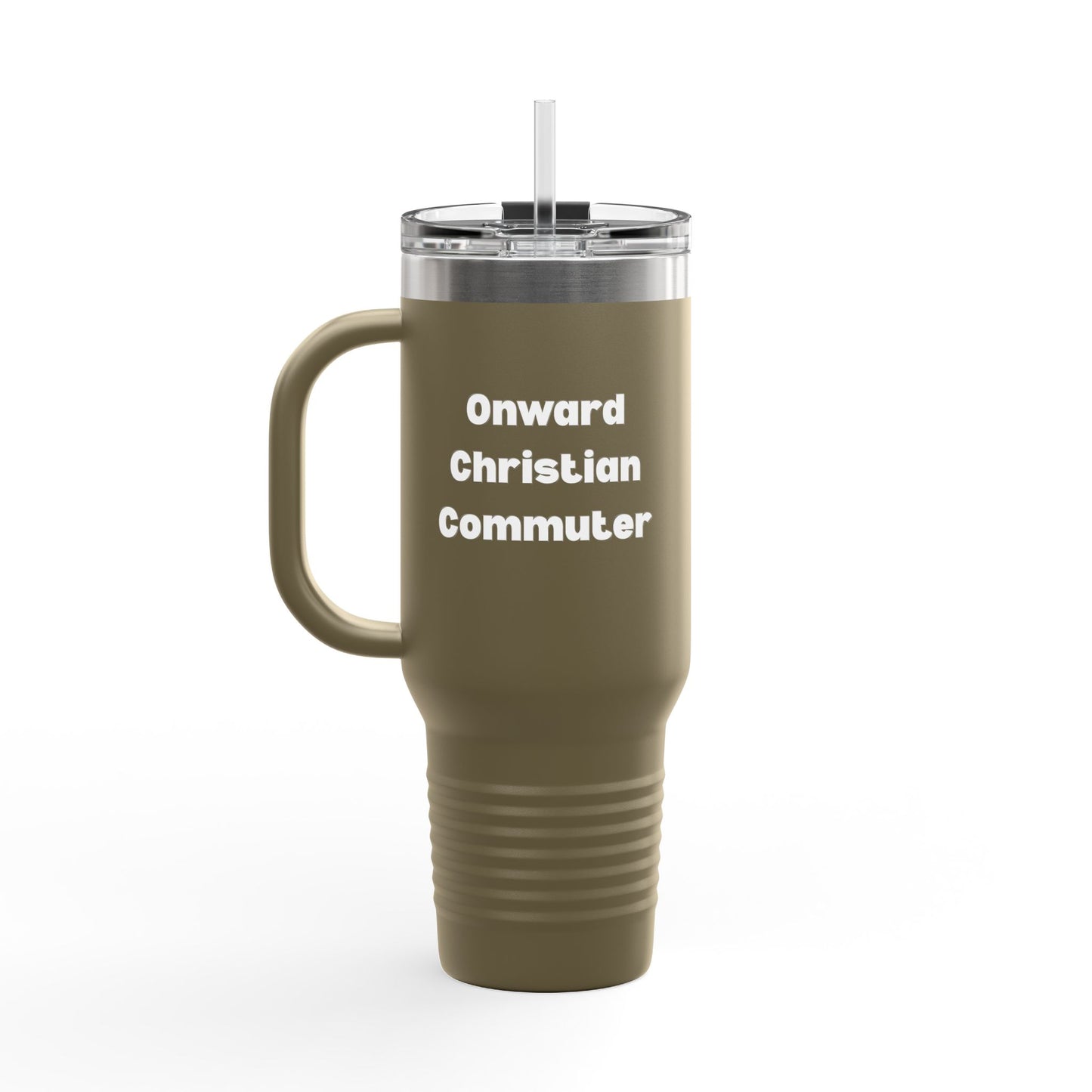 Travel Mug - "Onward Christian Commuter" 40oz Christian Drinkware for Adventurers, colors
