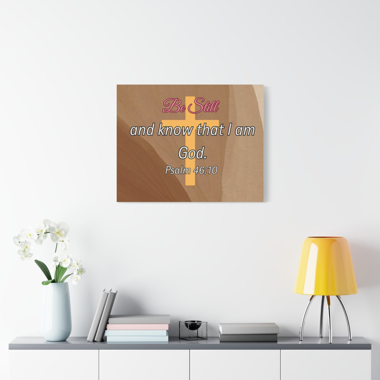 Inspirational Christian Wall Art - "Be still and know that I am God" Matte Canvas