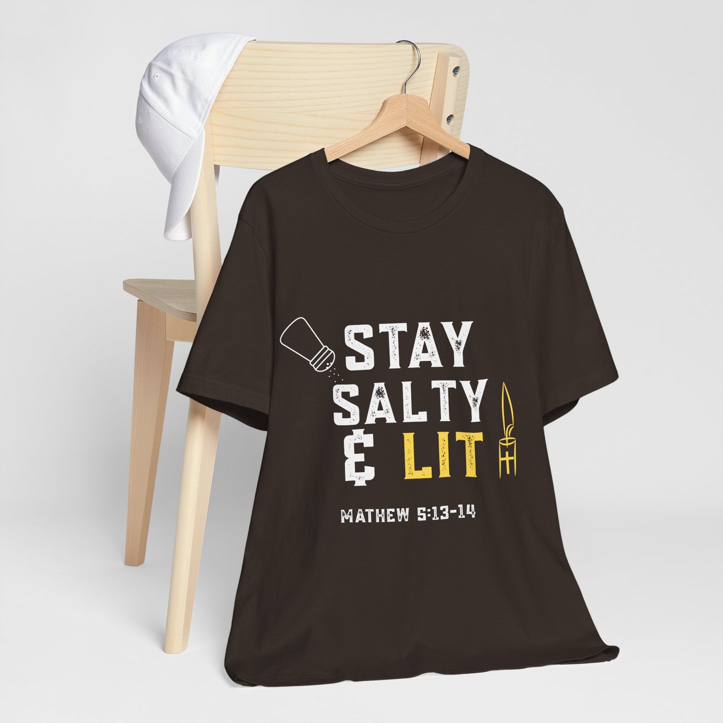 “Stay Salty & Lit” Religious T-Shirt – Bold Faith with a Biblical Twist