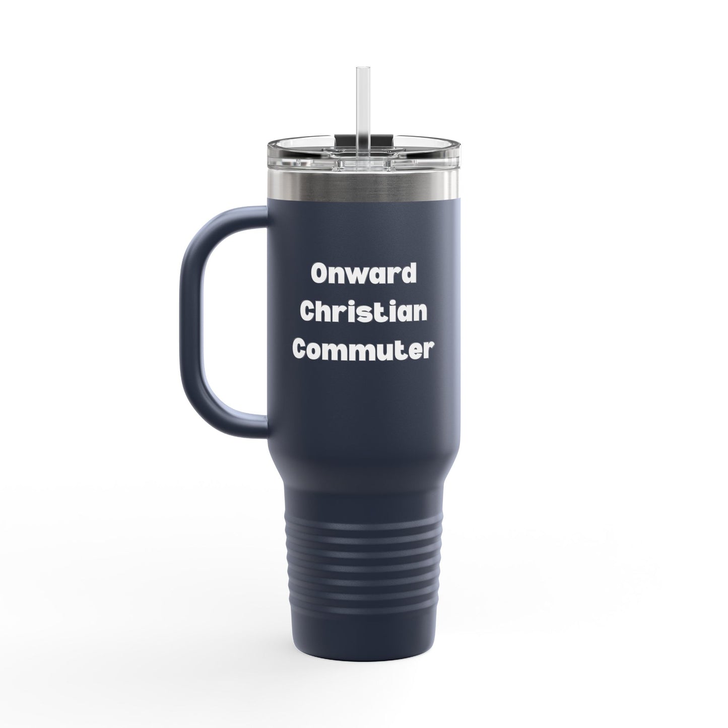 Travel Mug - "Onward Christian Commuter" 40oz Christian Drinkware for Adventurers, colors