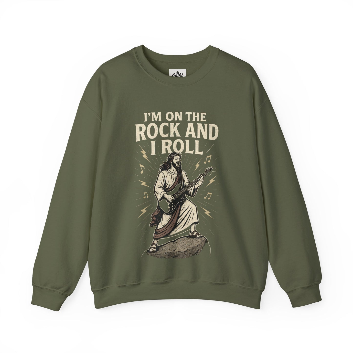 "I'm on the Rock and I Roll" - Christian Sweatshirt - Unisex